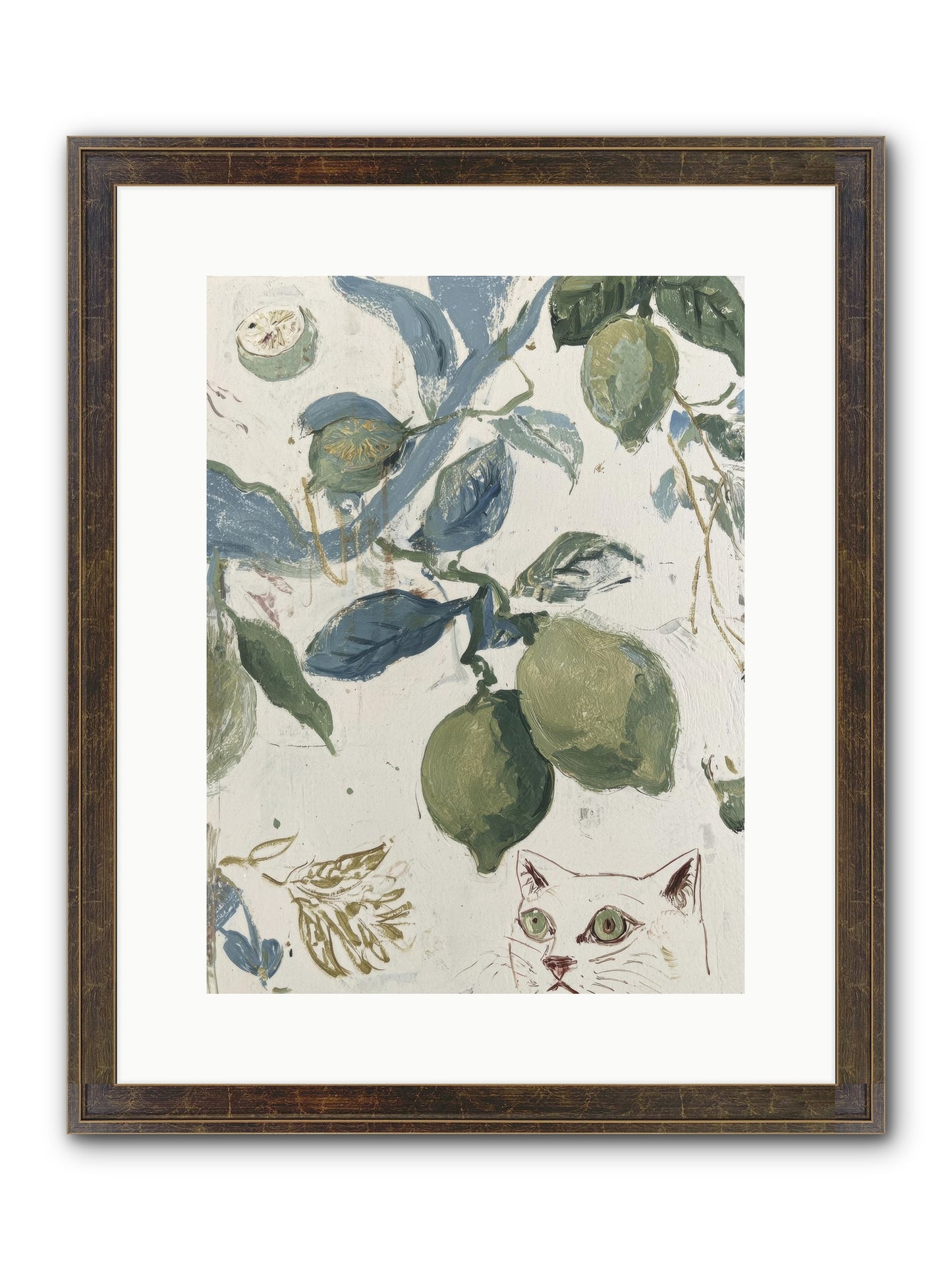 The Lemon Tart Conspiracy Framed Print - Slimwoods Black/Gold 12x16