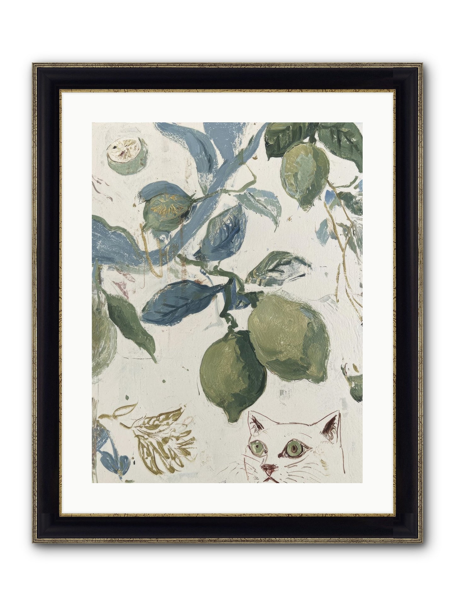 The Lemon Tart Conspiracy Framed Print - Black & Gold 18x24