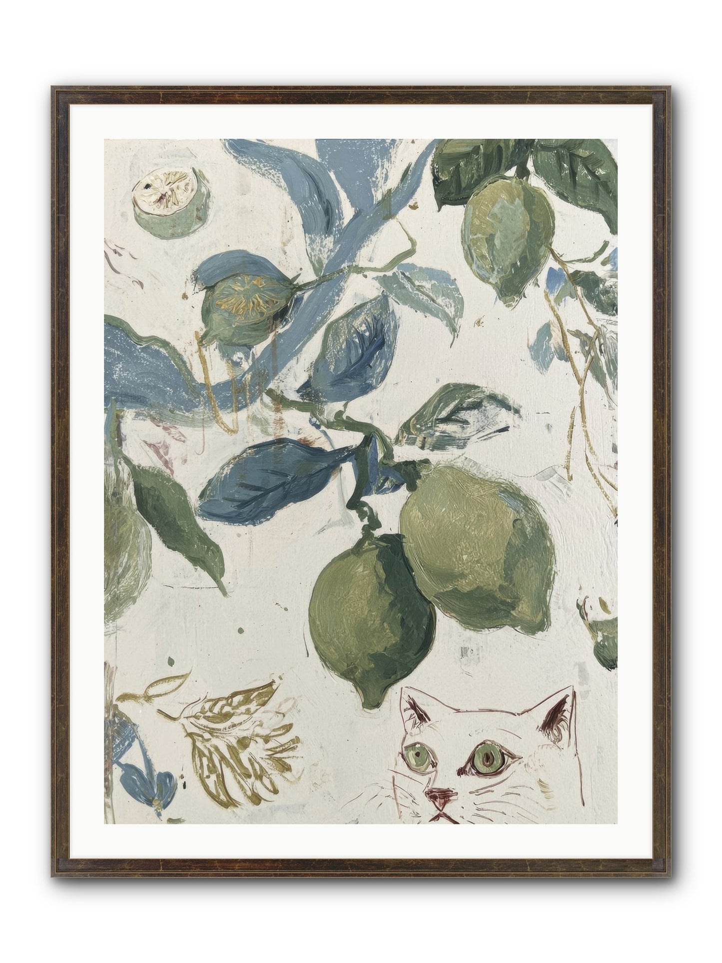The Lemon Tart Conspiracy Framed Print - Slimwoods Black/Gold 30x40