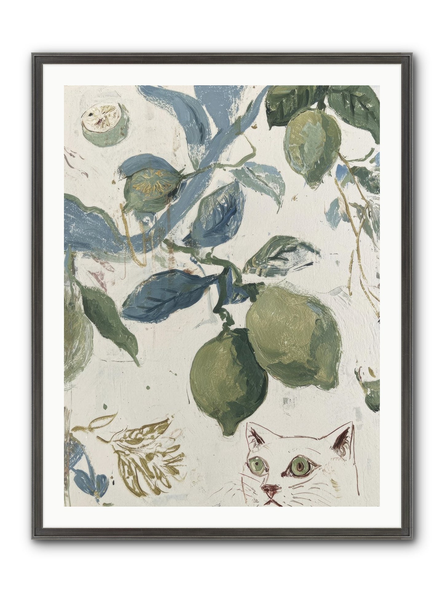 The Lemon Tart Conspiracy Framed Print - Slimwoods Black/Silver 30x40
