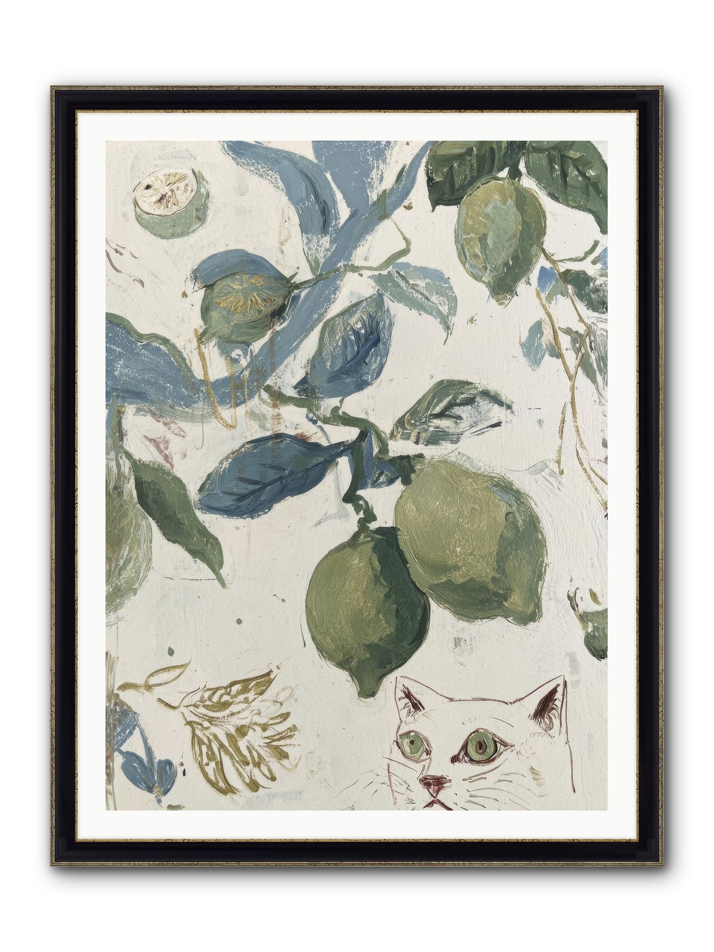 The Lemon Tart Conspiracy Framed Print - Black & Gold 36x48