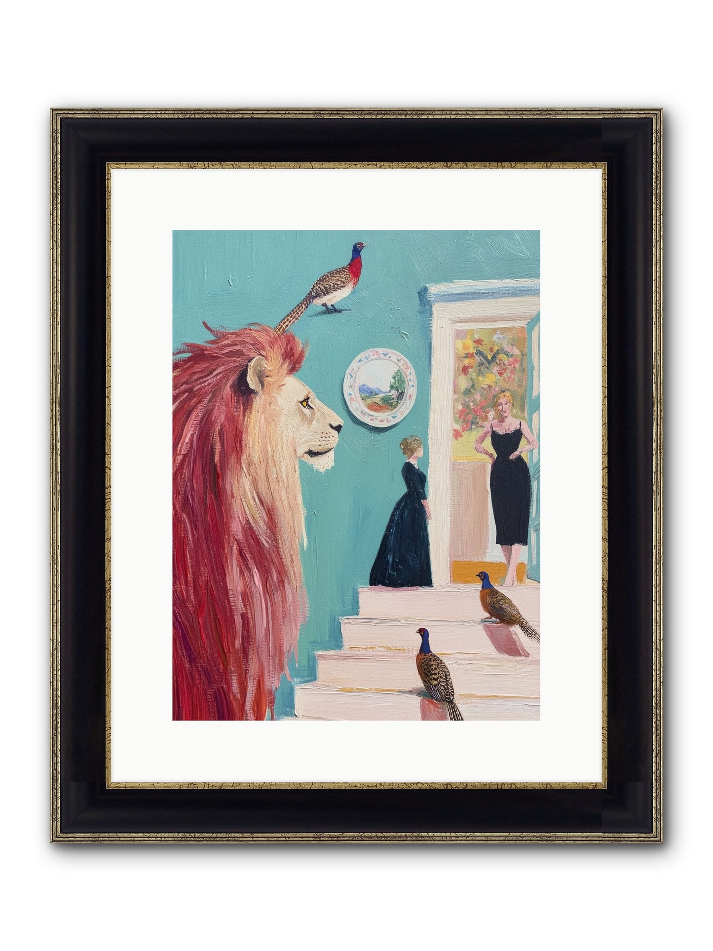 The Linden Atelier Framed Print - Black & Gold 12x16