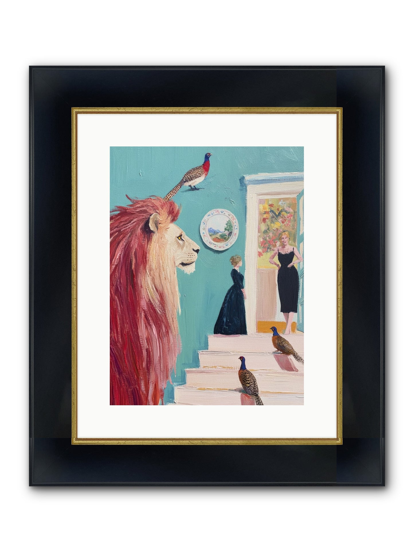 The Linden Atelier Framed Print - Wide Black w/Gold 12x16