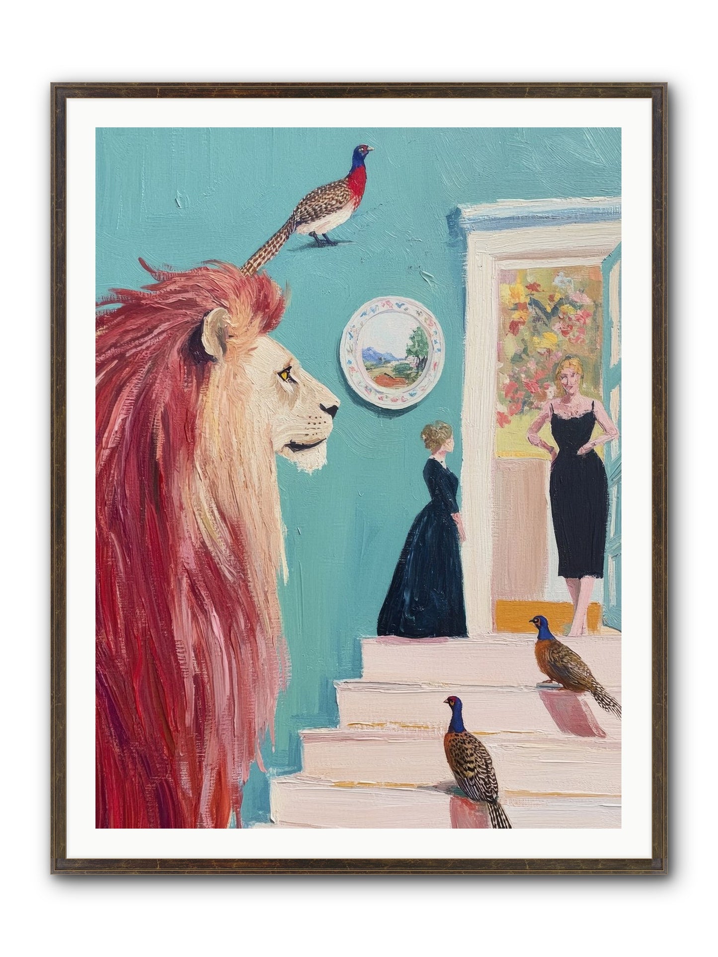 The Linden Atelier Framed Print - Slimwoods Black/Gold 36x48