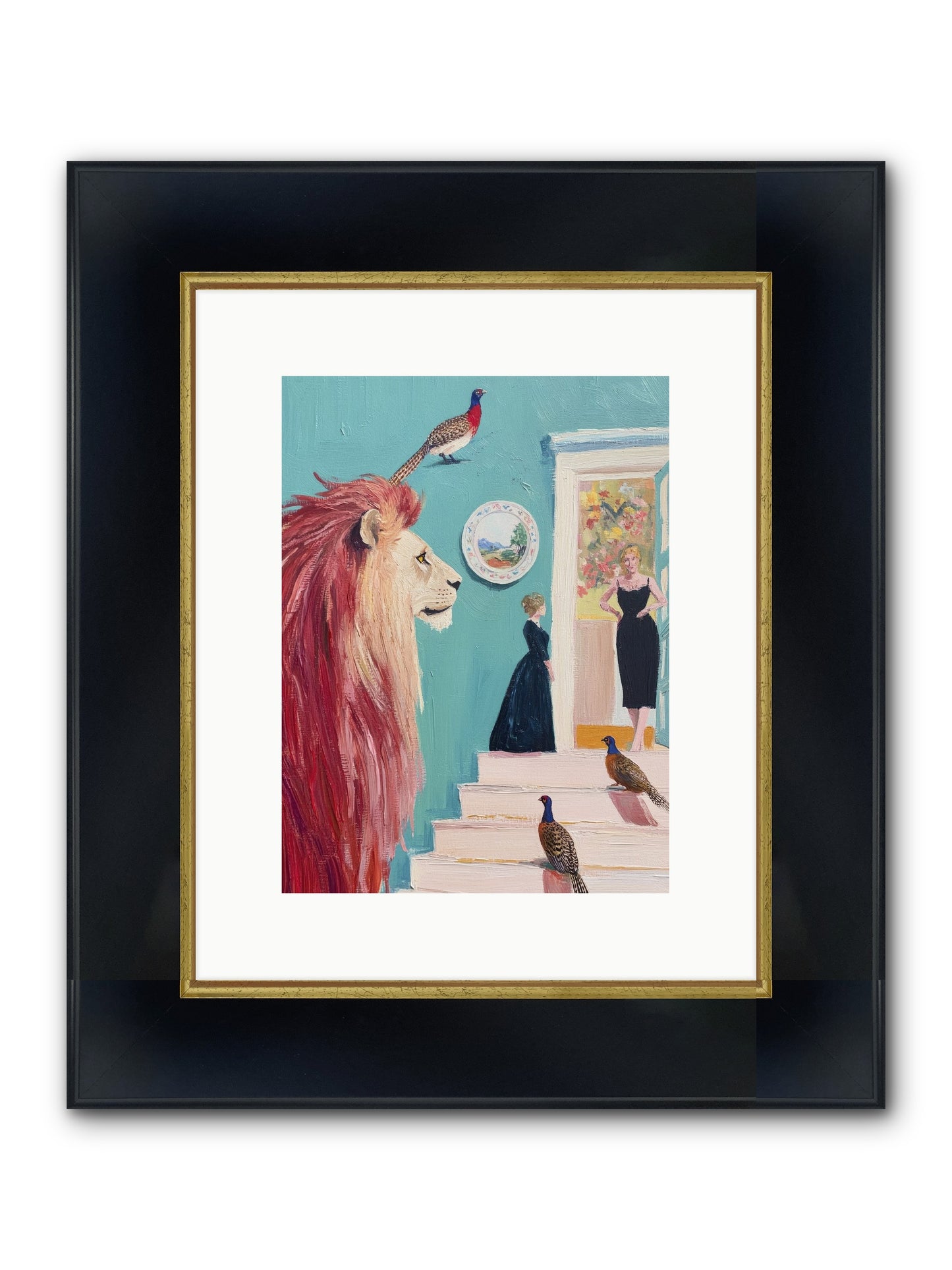 The Linden Atelier Framed Print - Wide Black w/Gold 9x12
