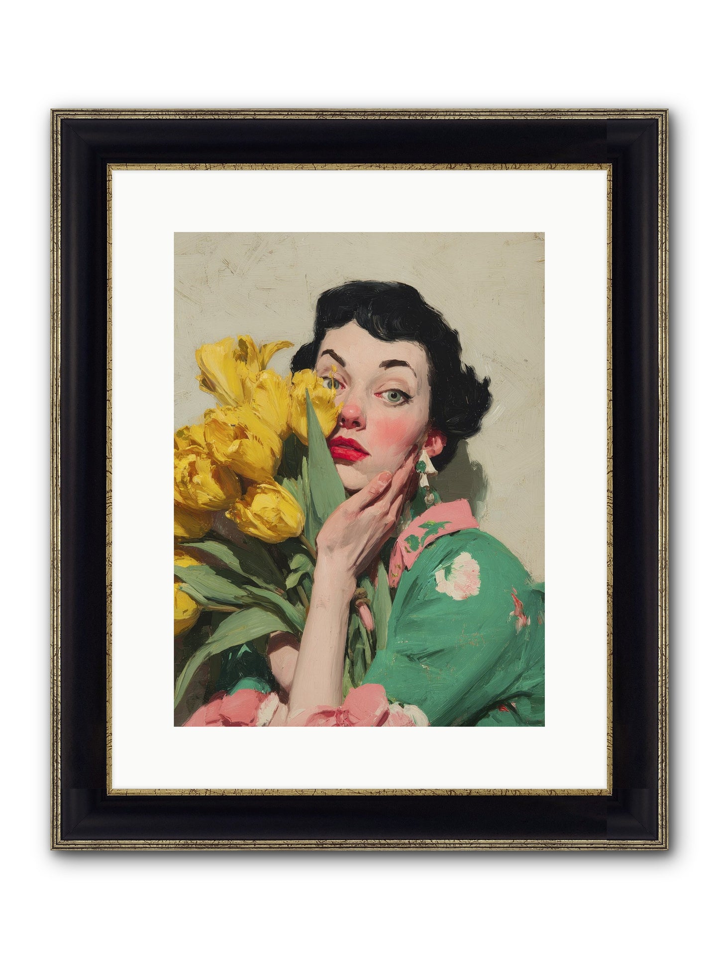 The Linen Conspiracy Framed Print - Black & Gold 12x16