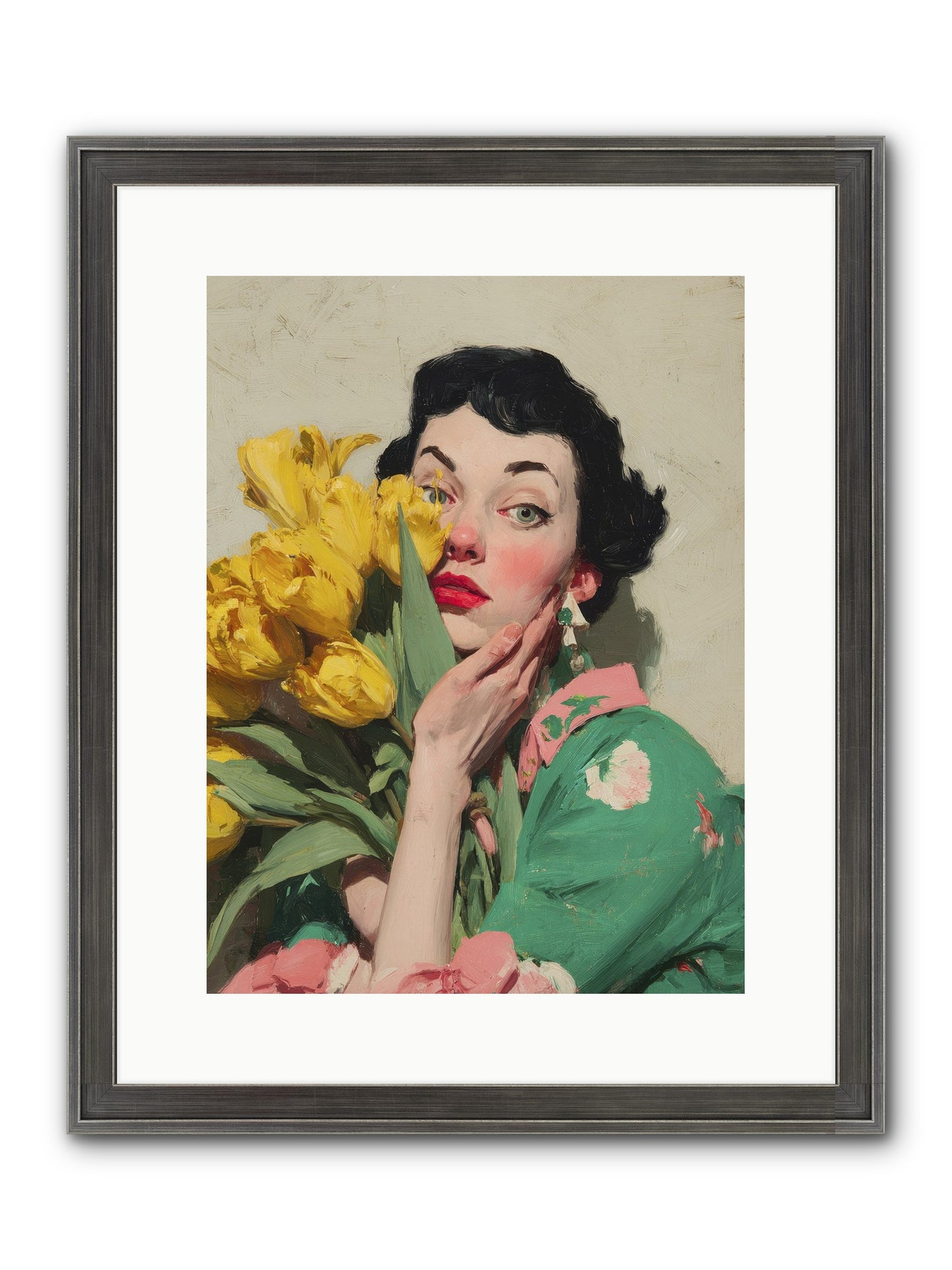 The Linen Conspiracy Framed Print - Slimwoods Black/Silver 12x16