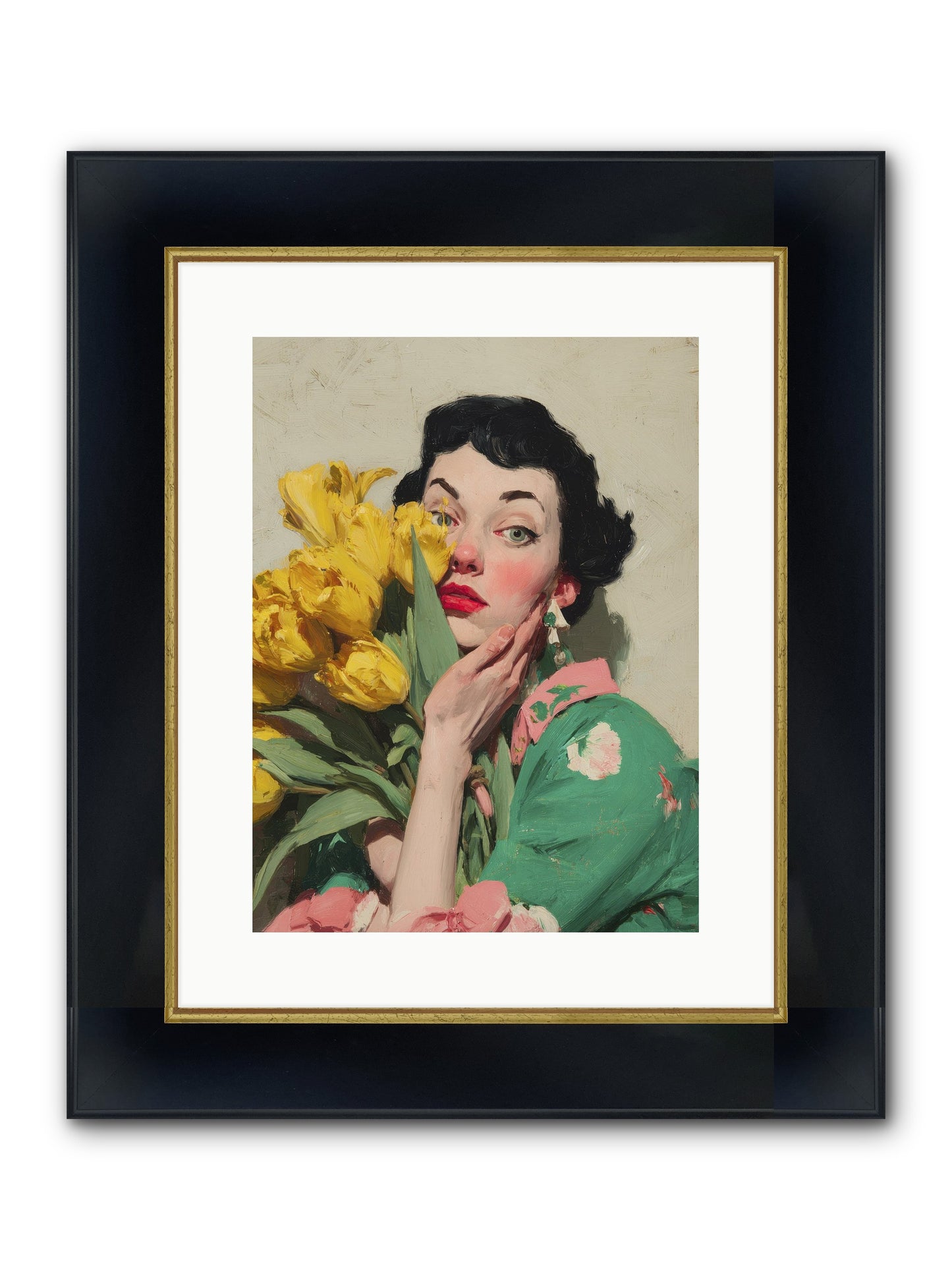 The Linen Conspiracy Framed Print - Wide Black w/Gold 12x16