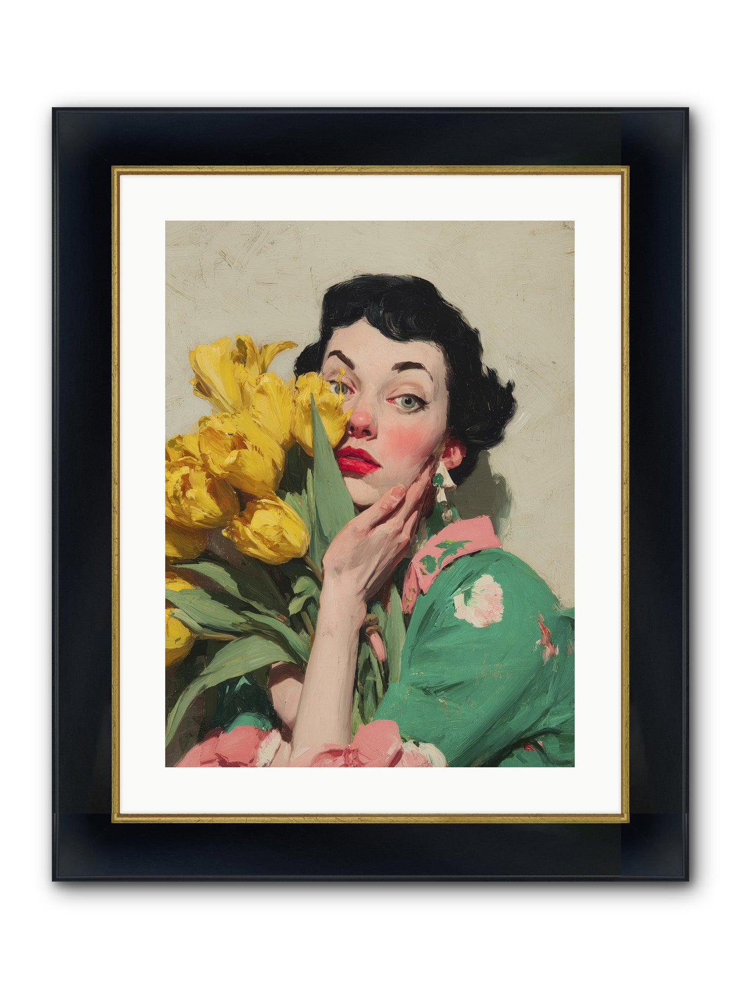 The Linen Conspiracy Framed Print - Wide Black w/Gold 18x24