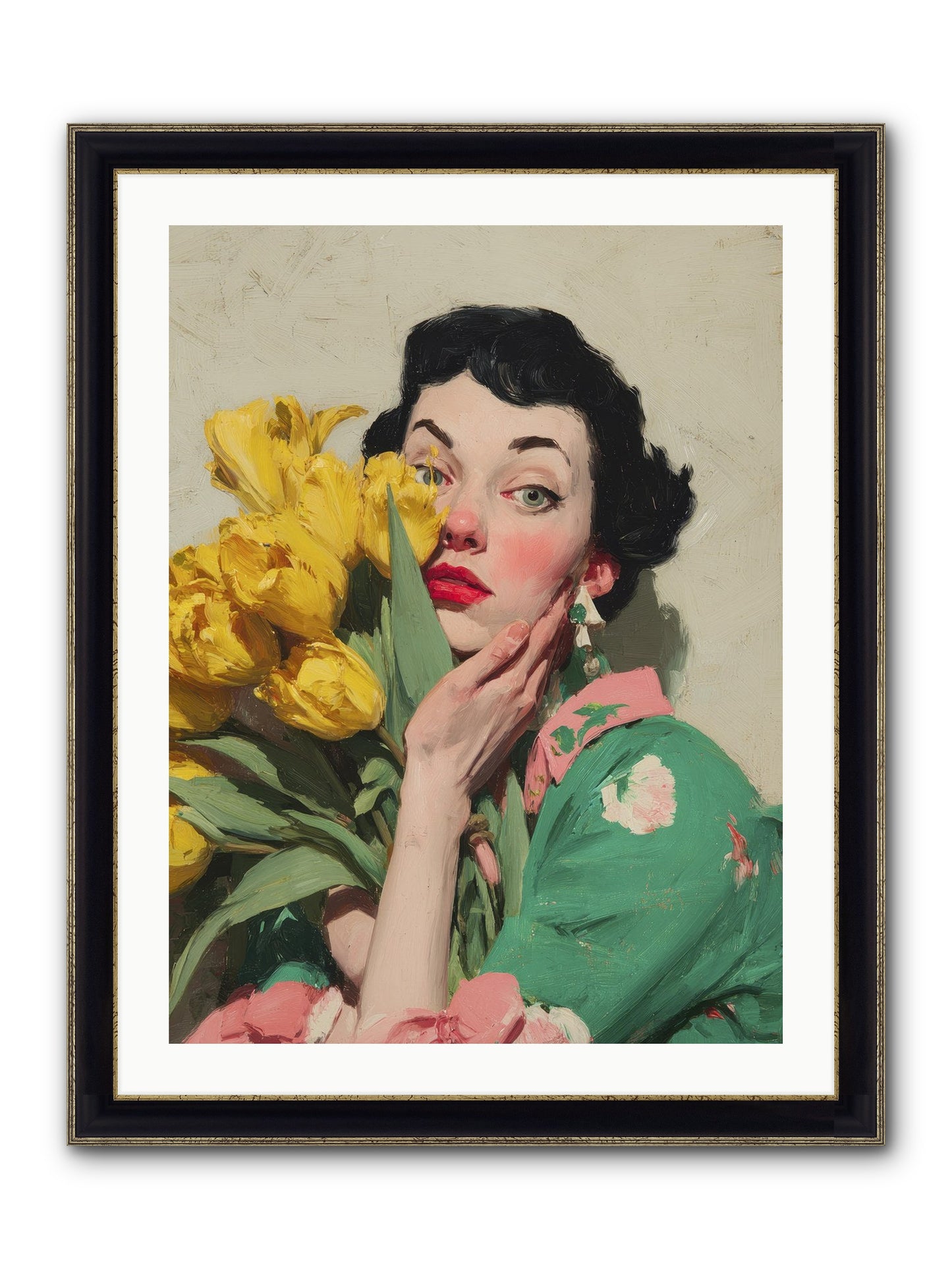 The Linen Conspiracy Framed Print - Black & Gold 24x32