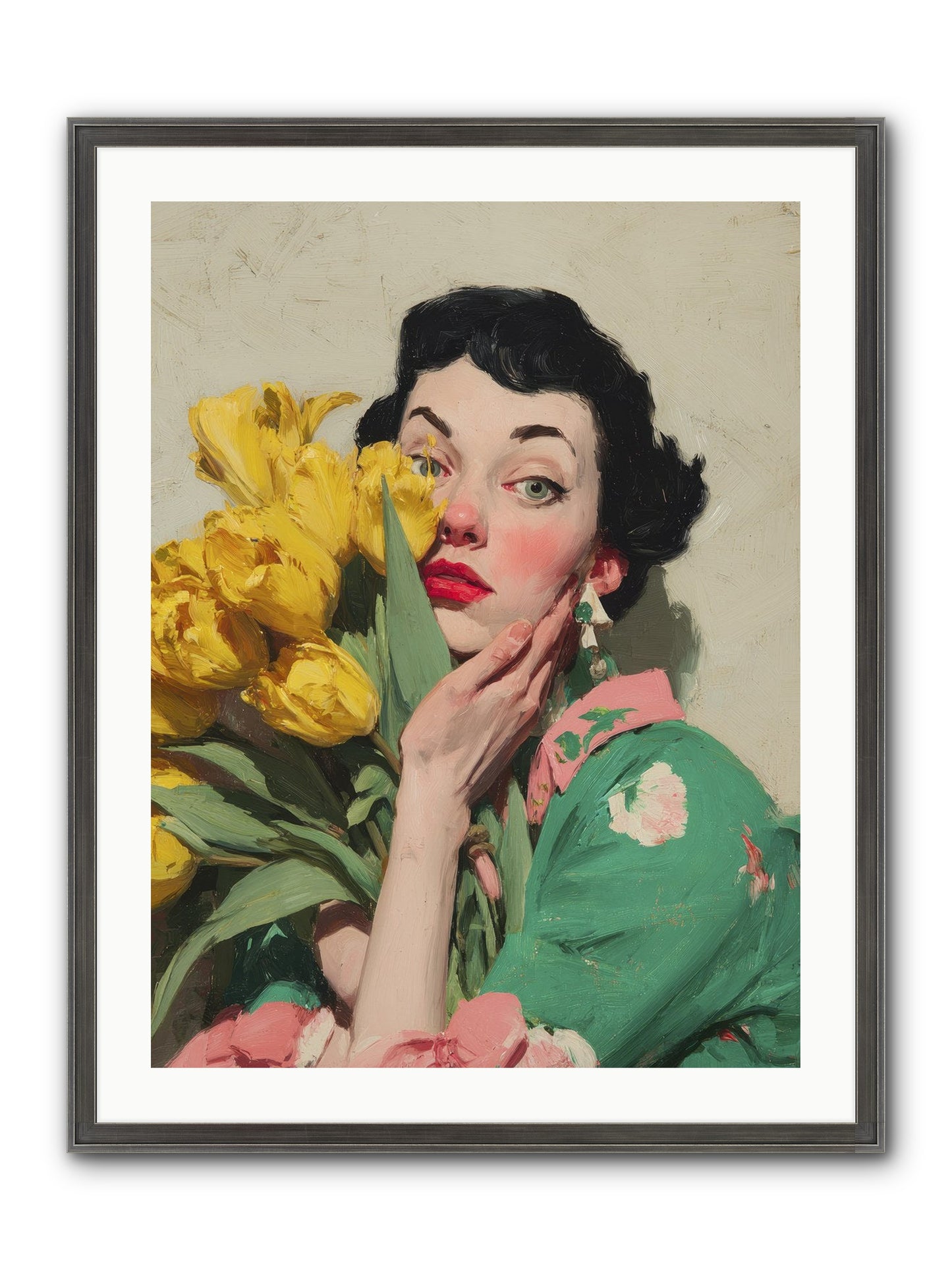 The Linen Conspiracy Framed Print - Slimwoods Black/Silver 24x32