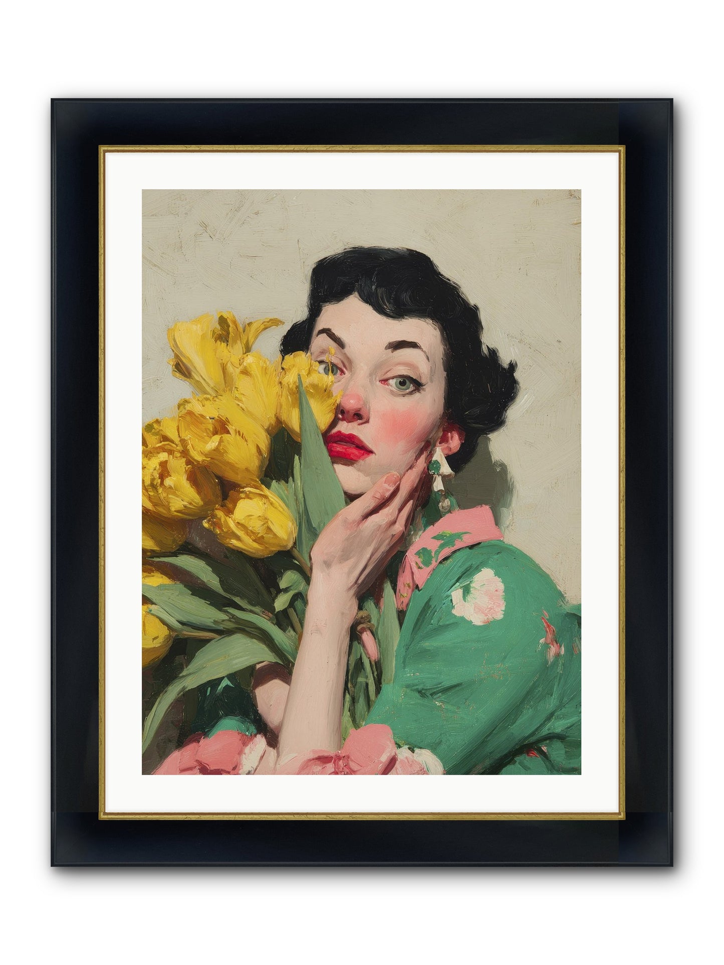 The Linen Conspiracy Framed Print - Wide Black w/Gold 24x32