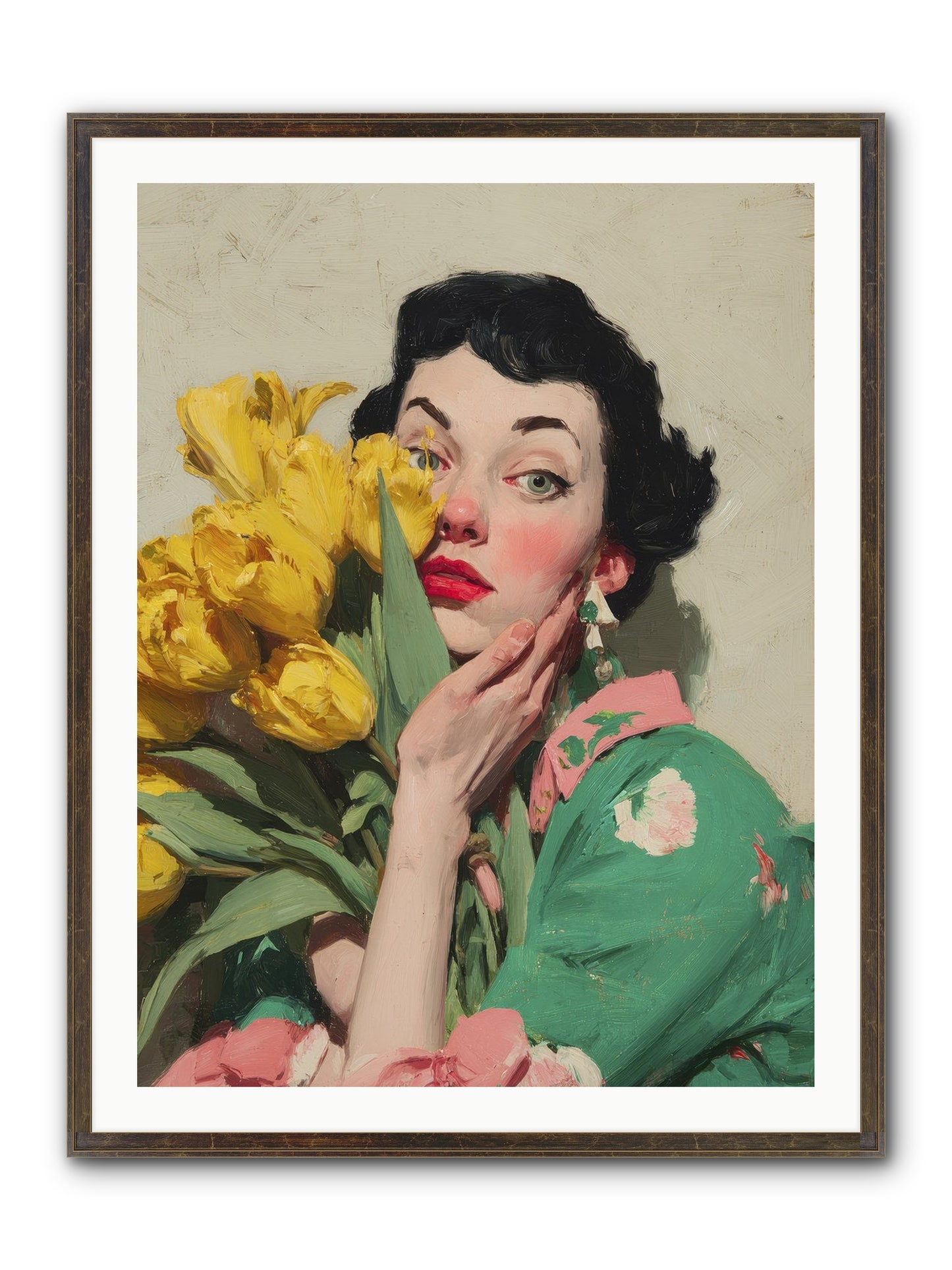 The Linen Conspiracy Framed Print - Slimwoods Black/Gold 30x40