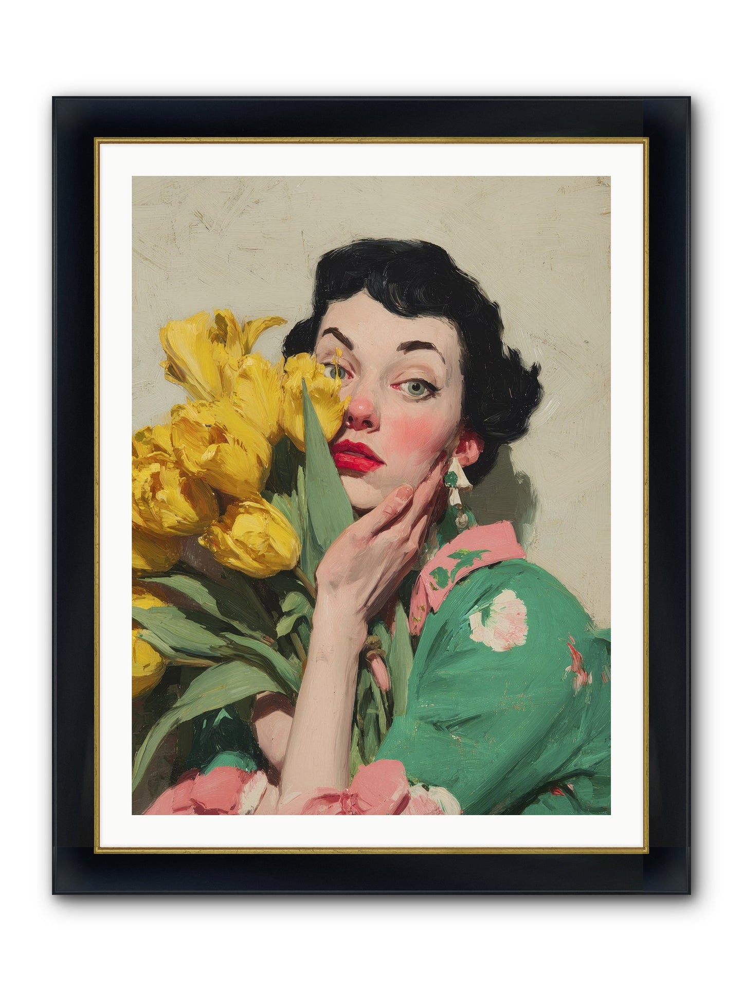 The Linen Conspiracy Framed Print - Wide Black w/Gold 30x40
