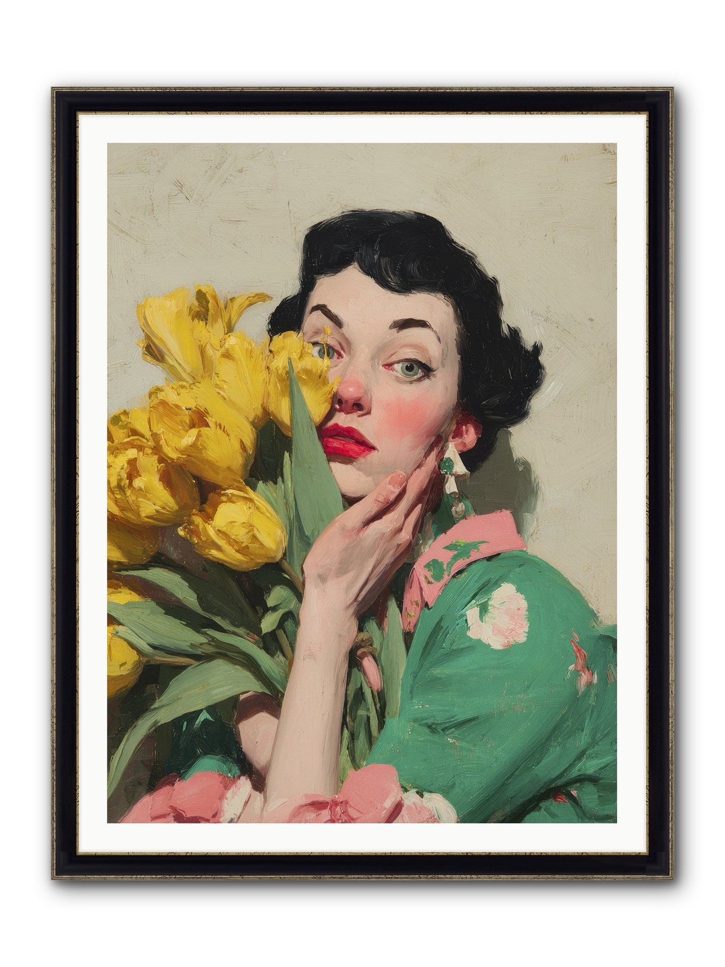 The Linen Conspiracy Framed Print - Black & Gold 36x48