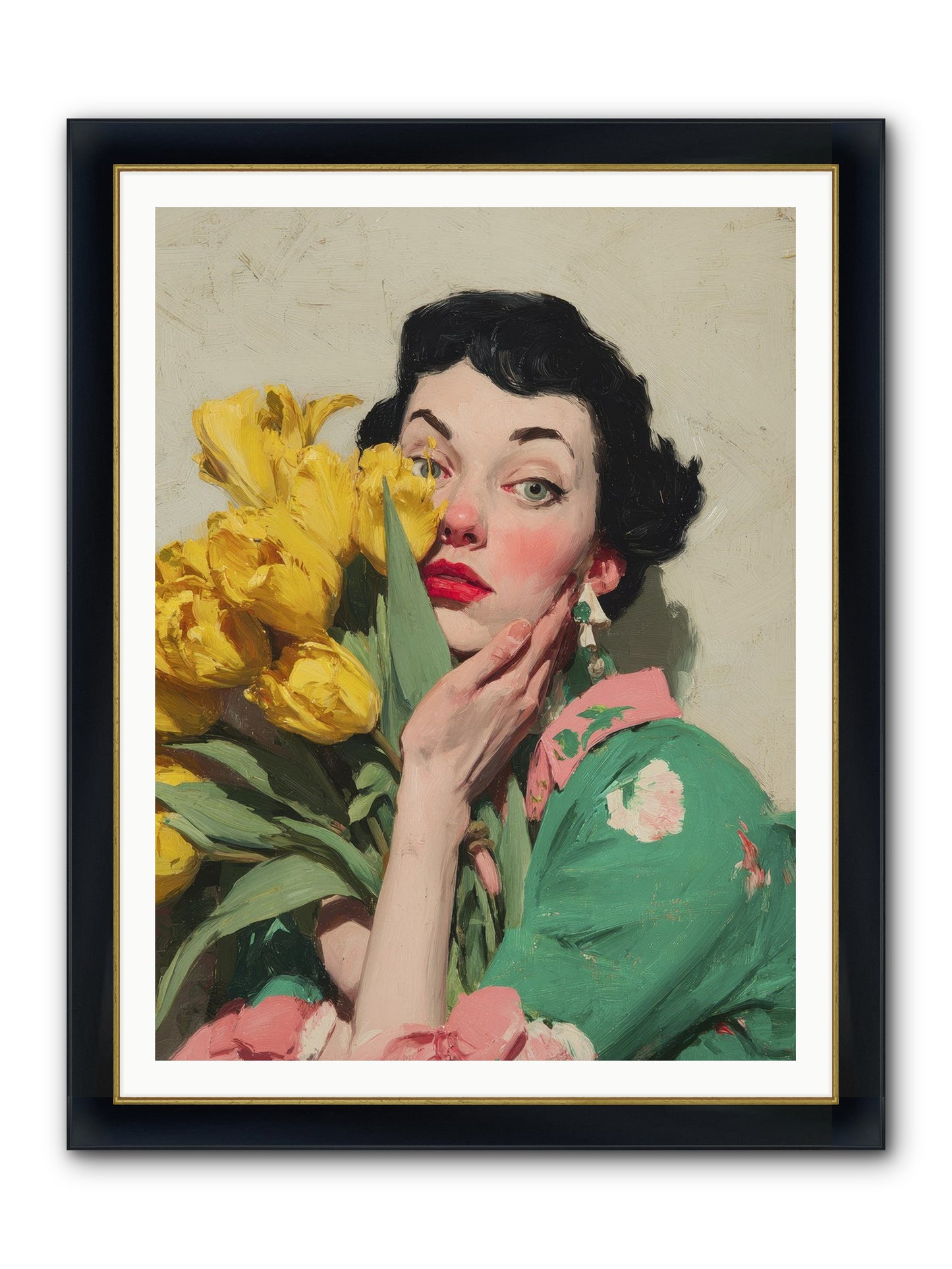 The Linen Conspiracy Framed Print - Wide Black w/Gold 36x48