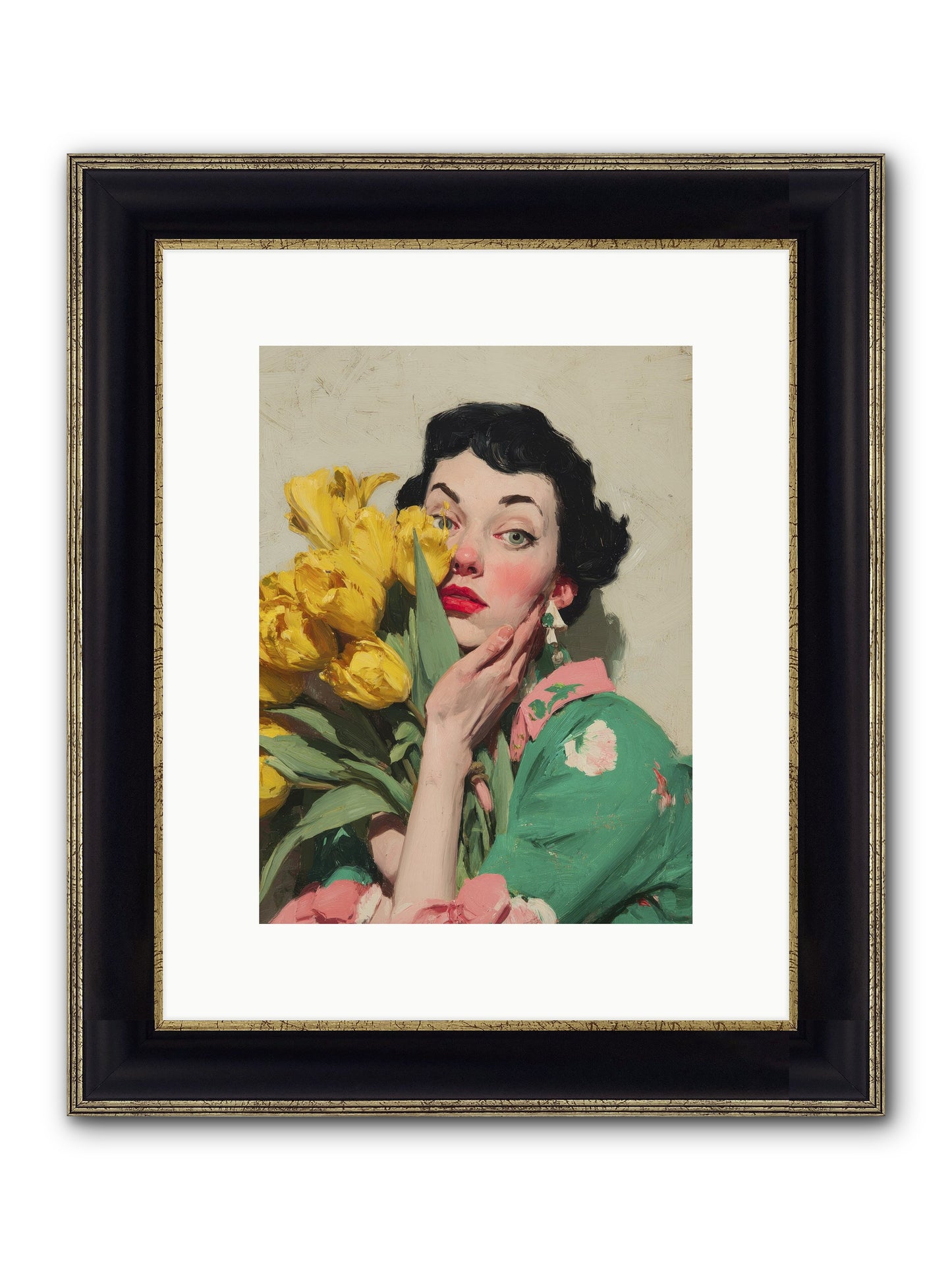 The Linen Conspiracy Framed Print - Black & Gold 9x12