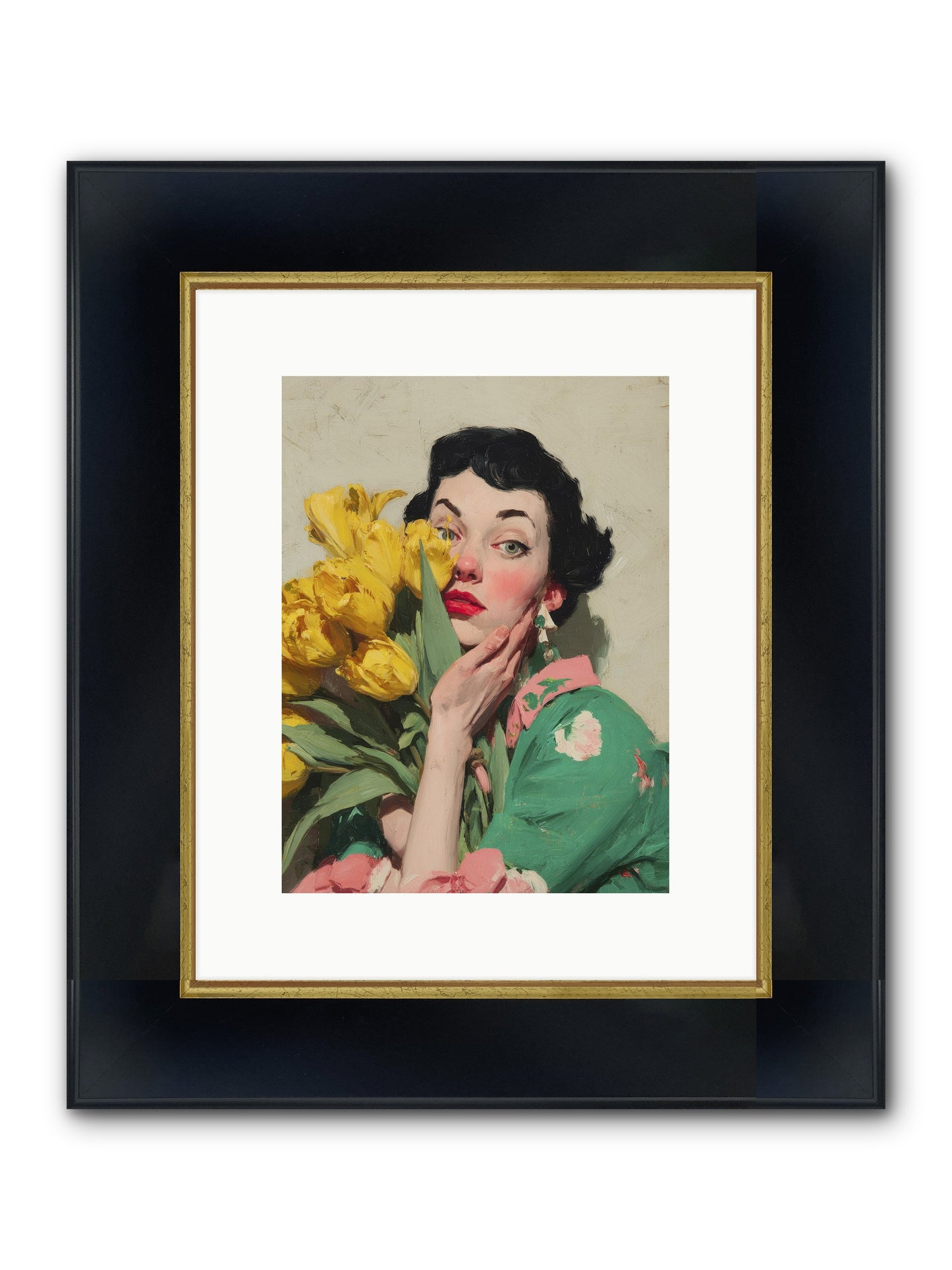 The Linen Conspiracy Framed Print - Wide Black w/Gold 9x12
