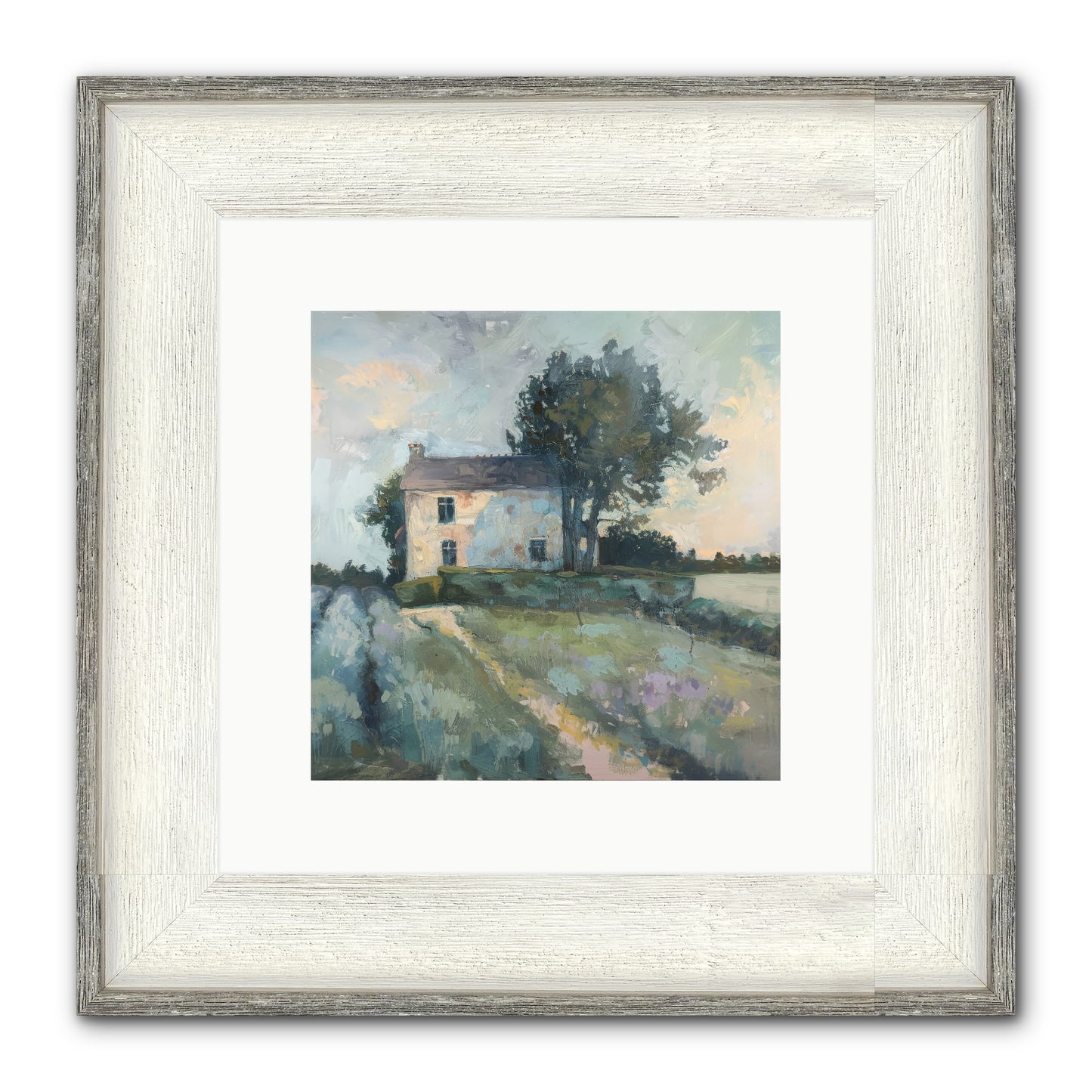 The Linen House Framed Print - Driftwood White 10x10