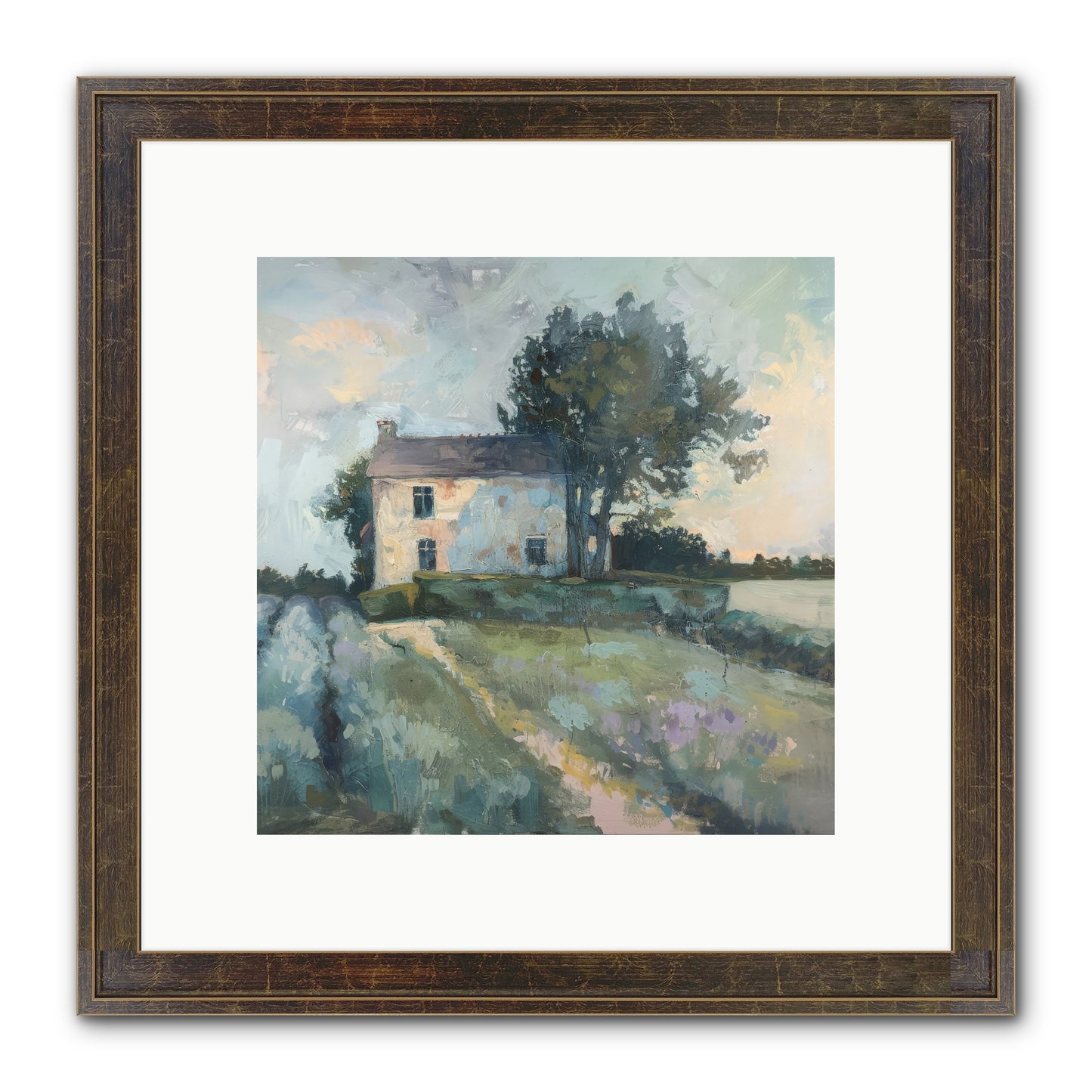 The Linen House Framed Print - Slimwoods Black/Gold 10x10