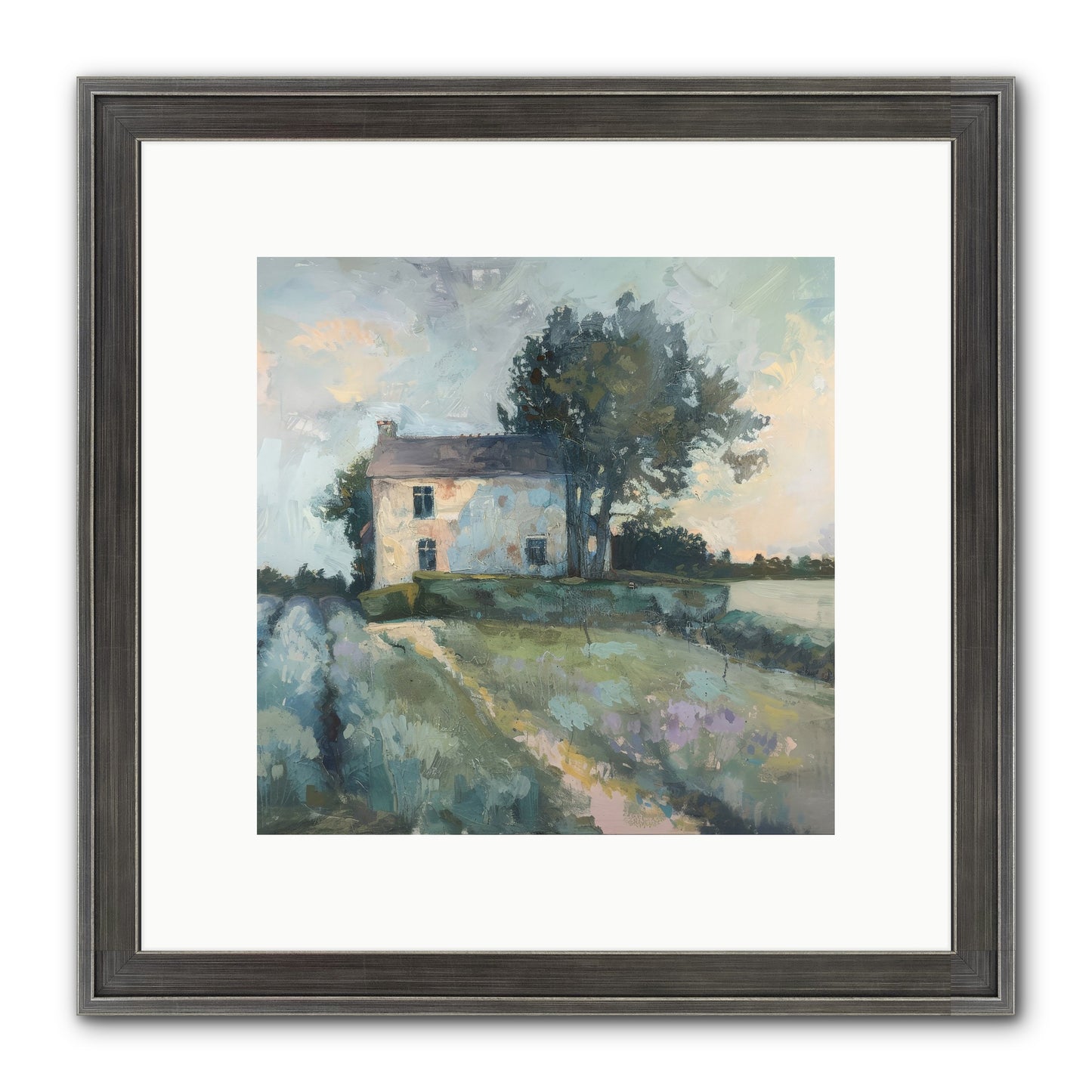 The Linen House Framed Print - Slimwoods Black/Silver 10x10