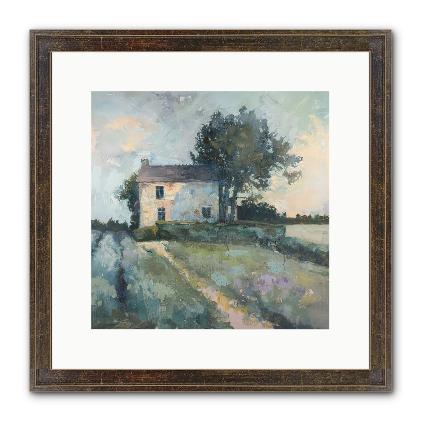 The Linen House Framed Print - Slimwoods Black/Gold 12x12