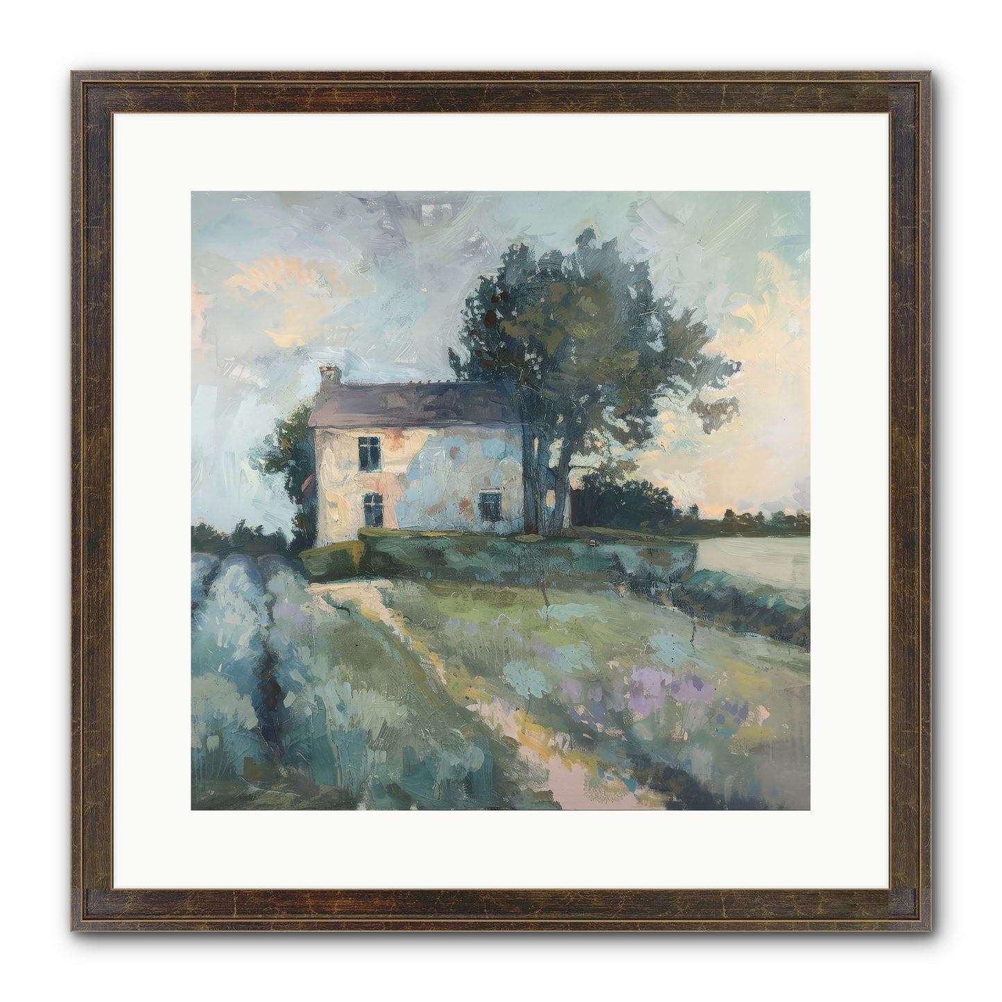 The Linen House Framed Print - Slimwoods Black/Gold 16x16