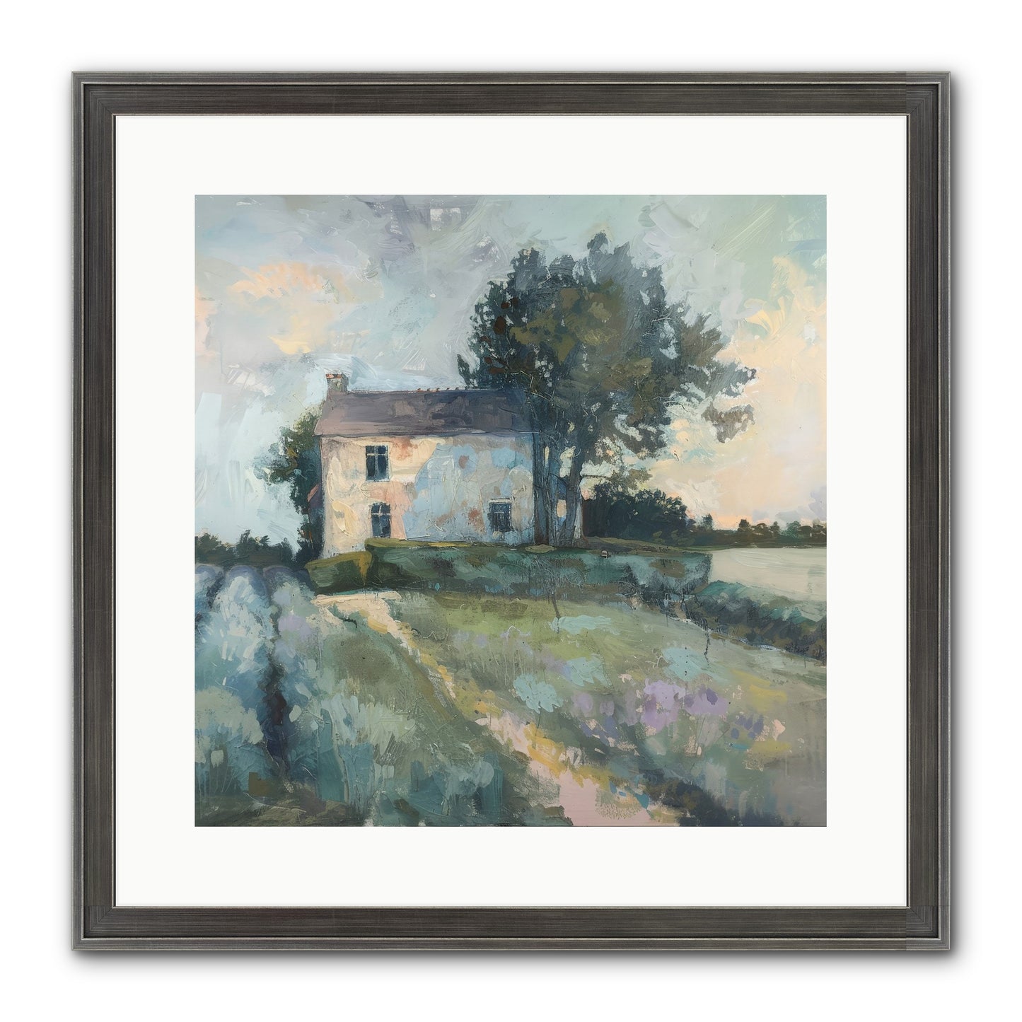 The Linen House Framed Print - Slimwoods Black/Silver 16x16