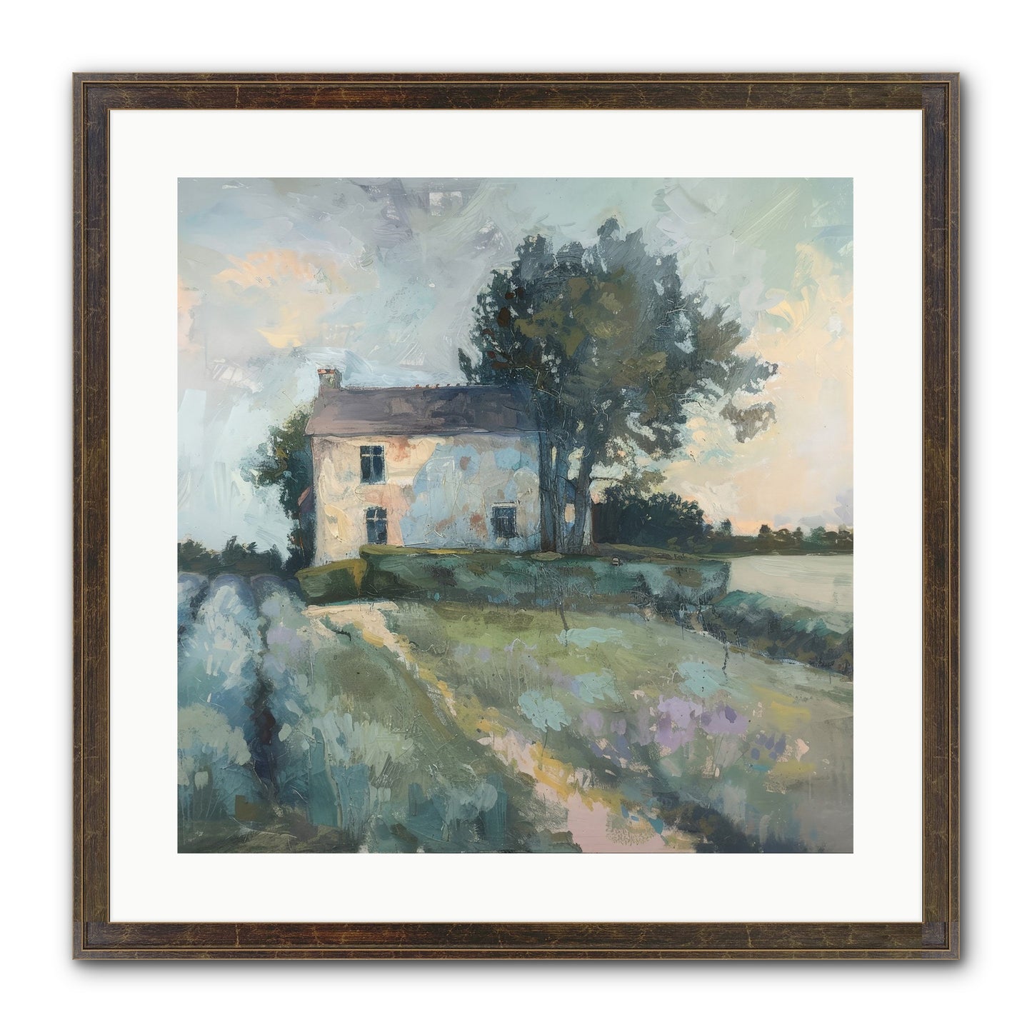 The Linen House Framed Print - Slimwoods Black/Gold 20x20