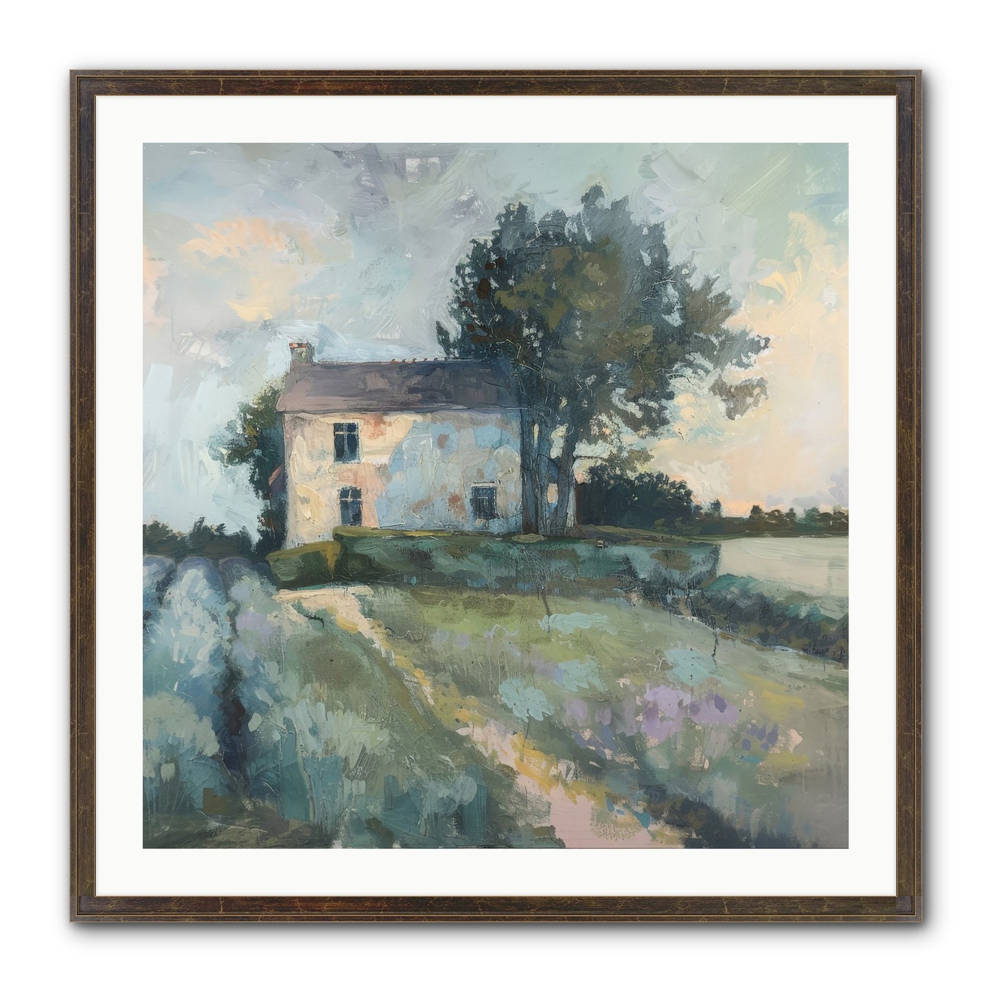 The Linen House Framed Print - Slimwoods Black/Gold 30x30