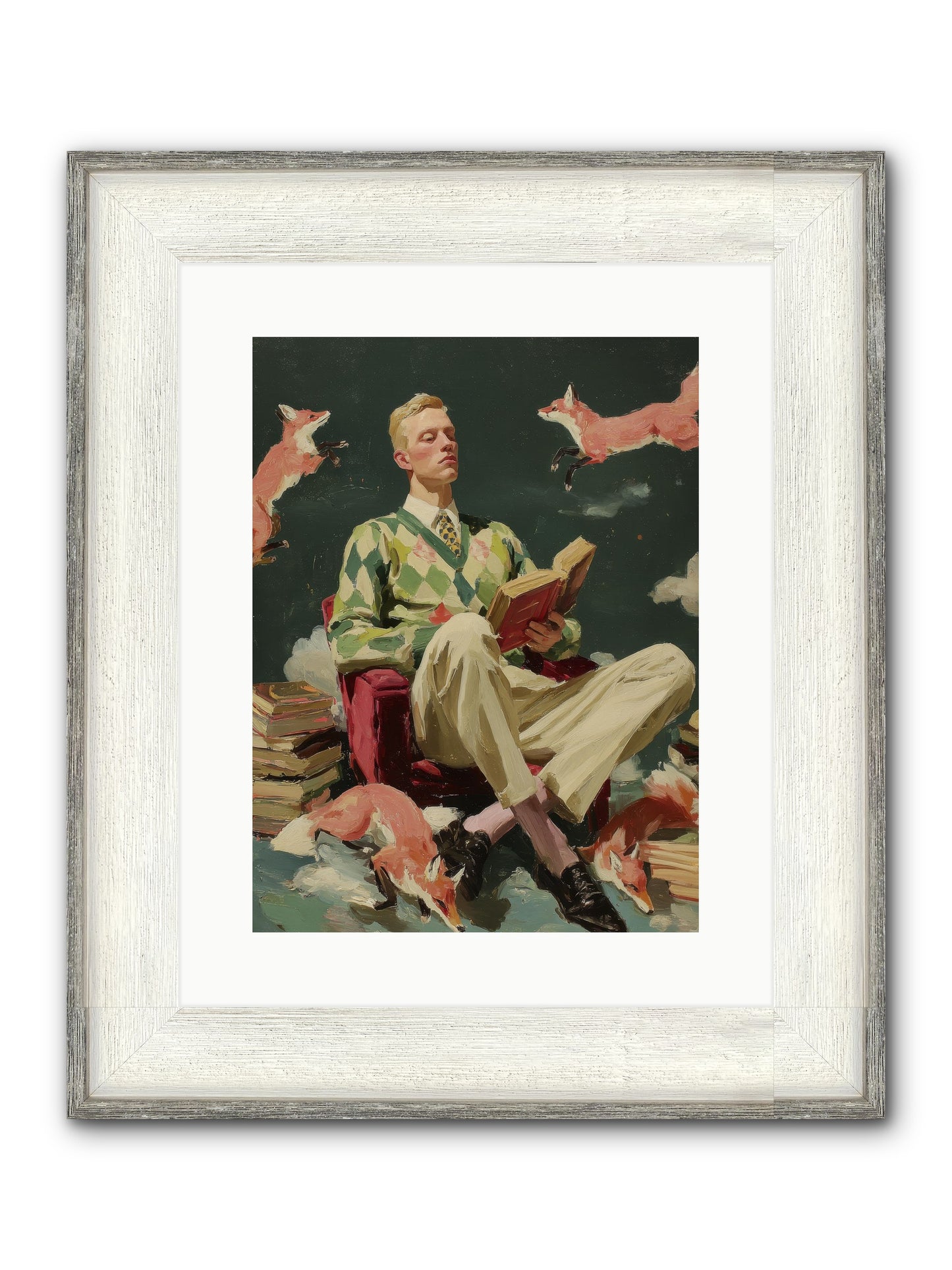 The Linen Salon Framed Print - Driftwood White 12x16
