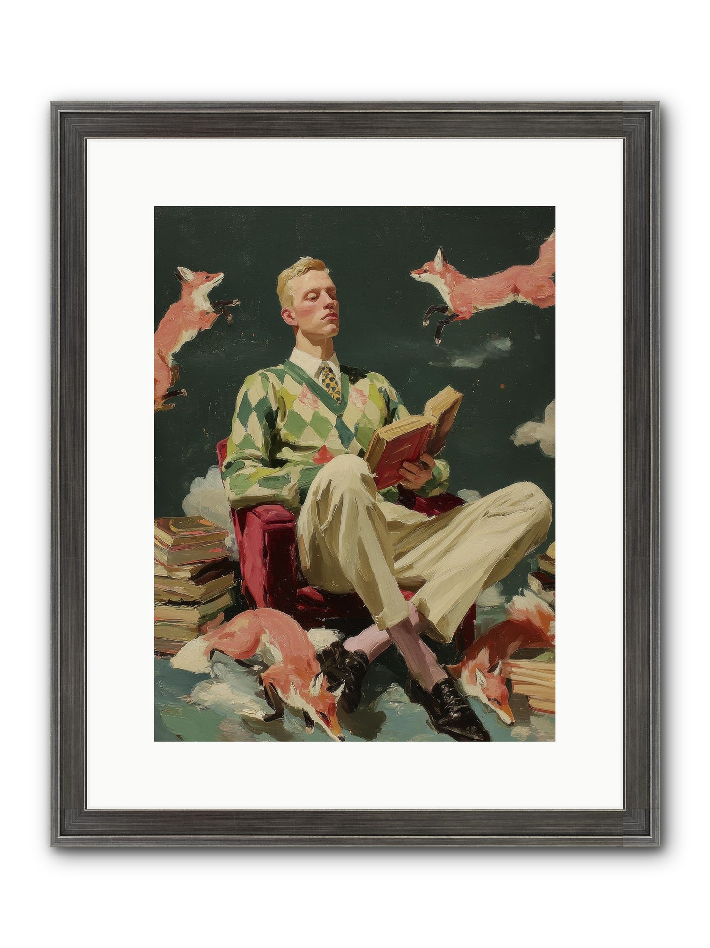 The Linen Salon Framed Print - Slimwoods Black/Silver 12x16