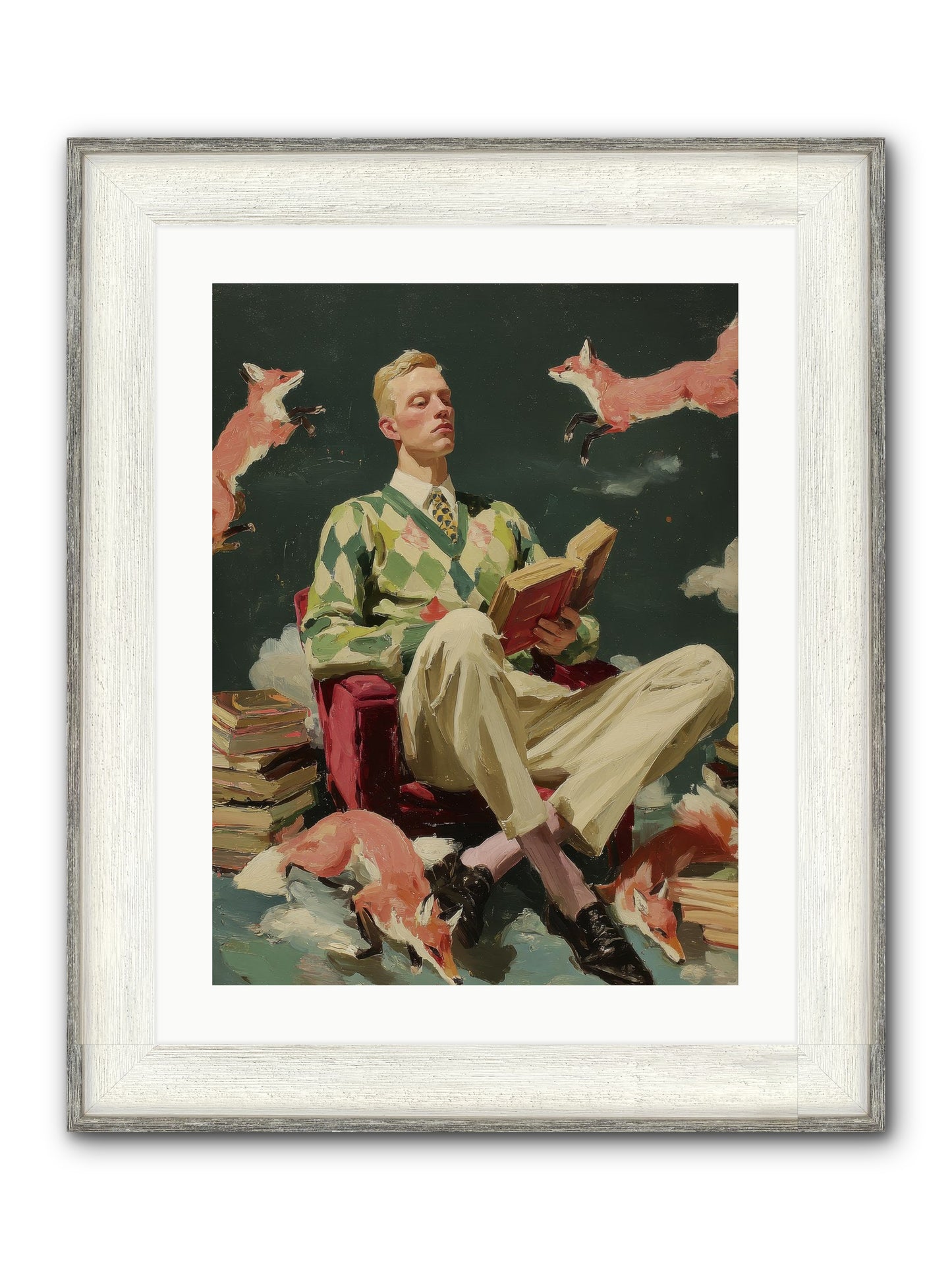 The Linen Salon Framed Print - Driftwood White 18x24
