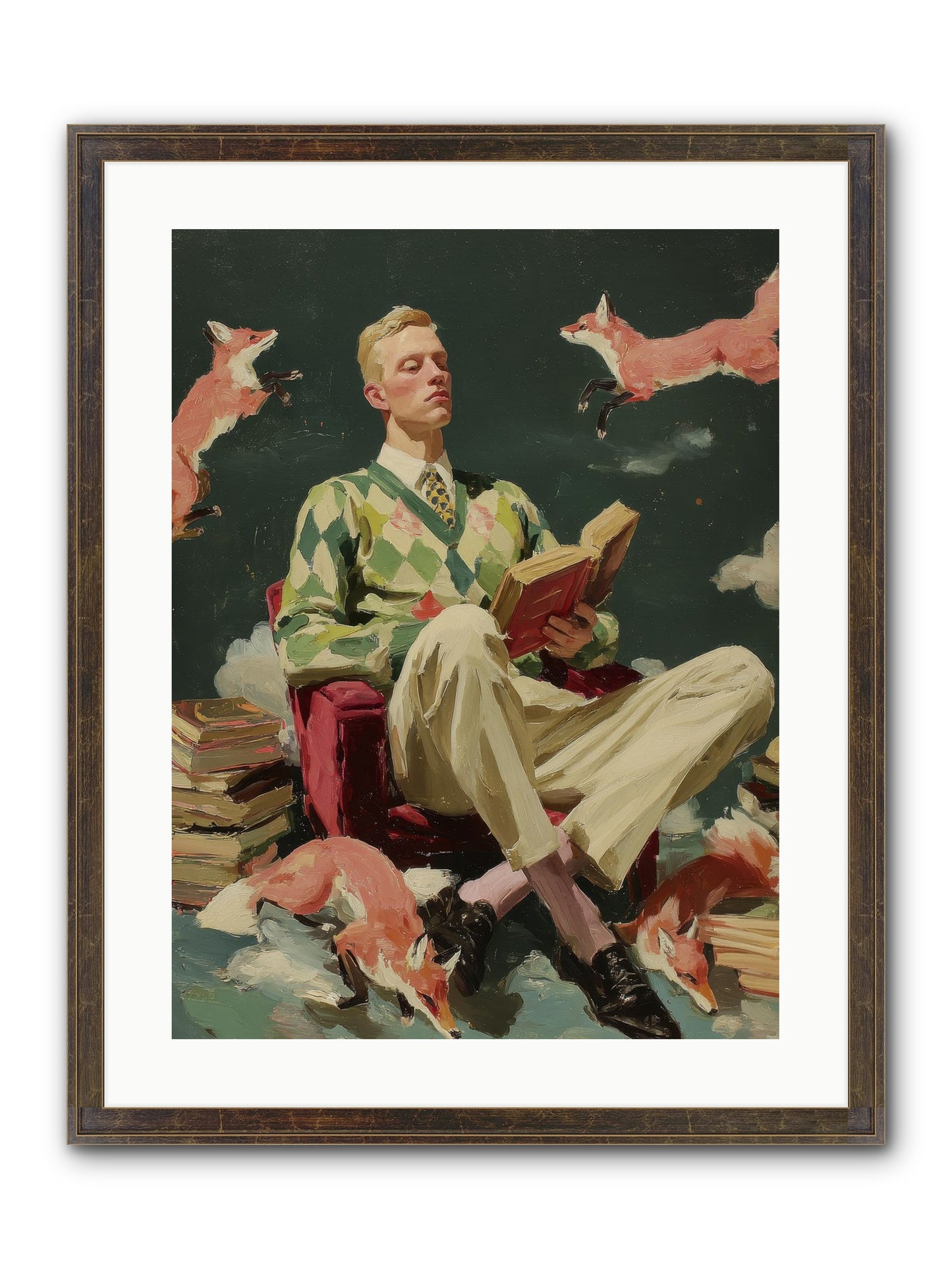 The Linen Salon Framed Print - Slimwoods Black/Gold 18x24