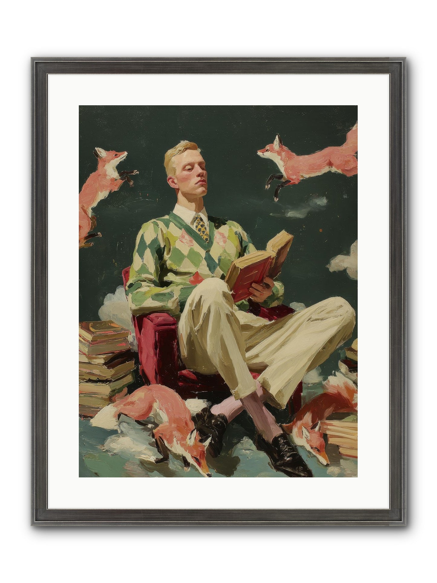 The Linen Salon Framed Print - Slimwoods Black/Silver 18x24
