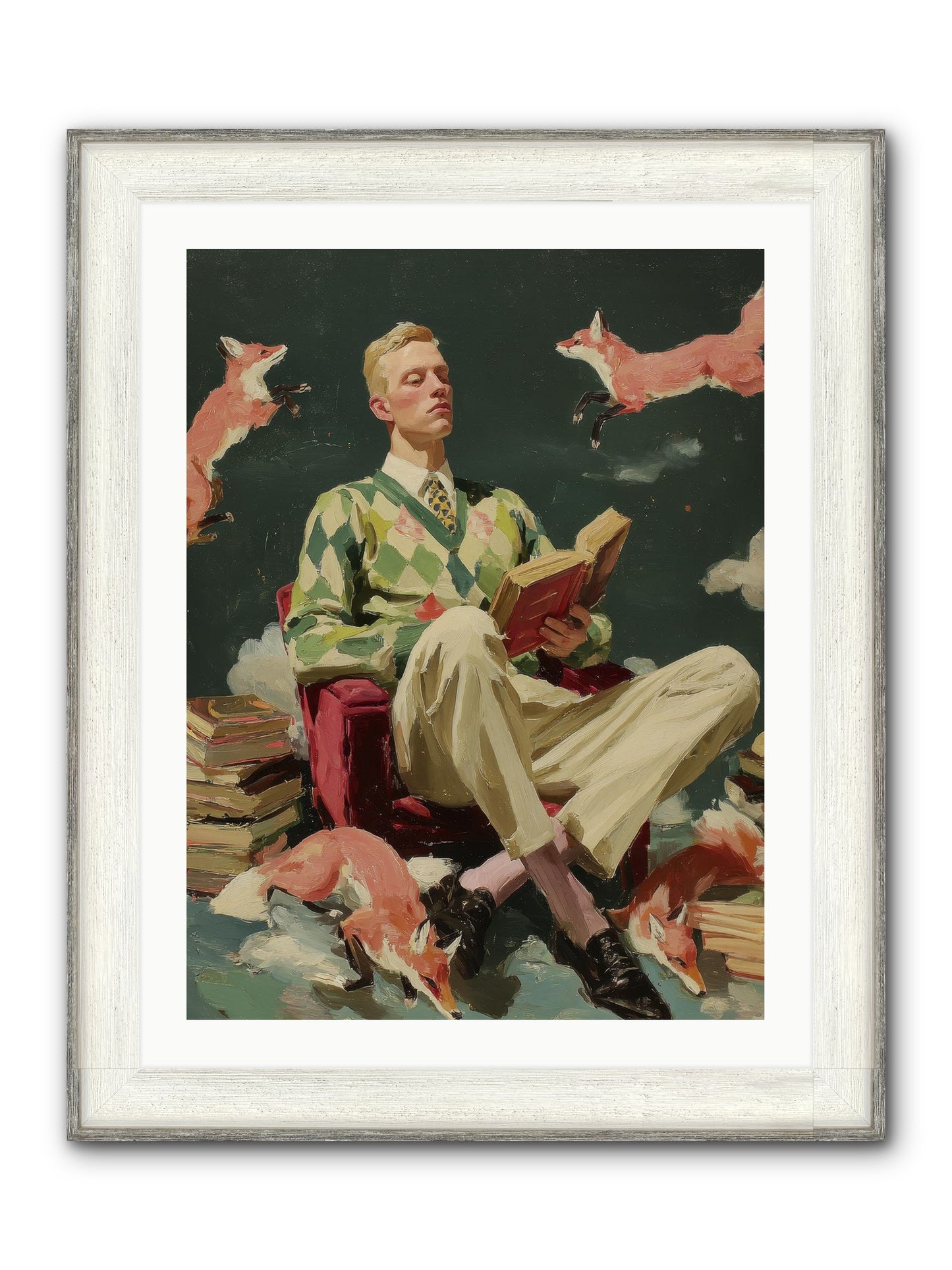 The Linen Salon Framed Print - Driftwood White 24x32