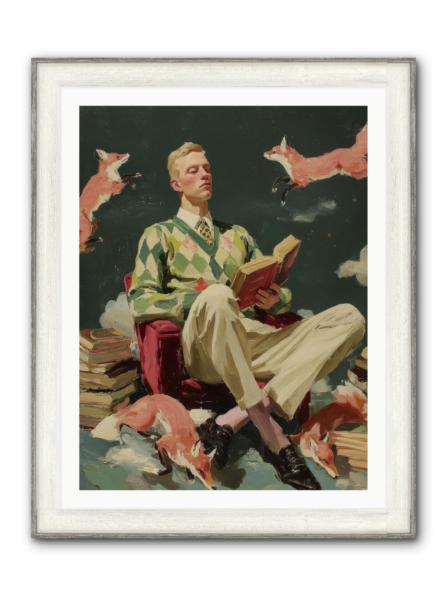 The Linen Salon Framed Print - Driftwood White 30x40