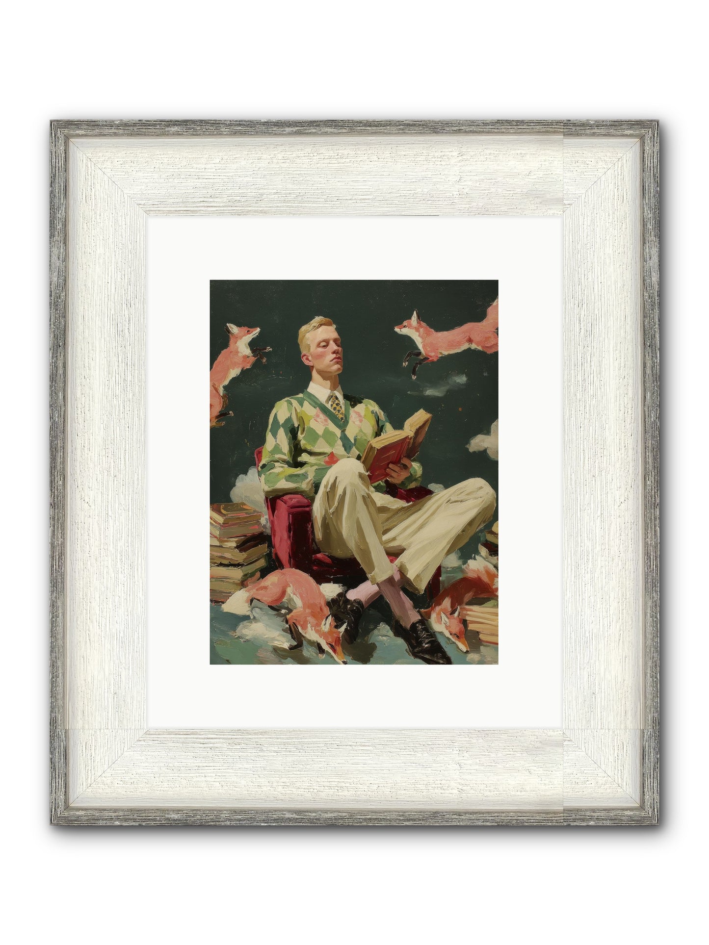 The Linen Salon Framed Print - Driftwood White 9x12