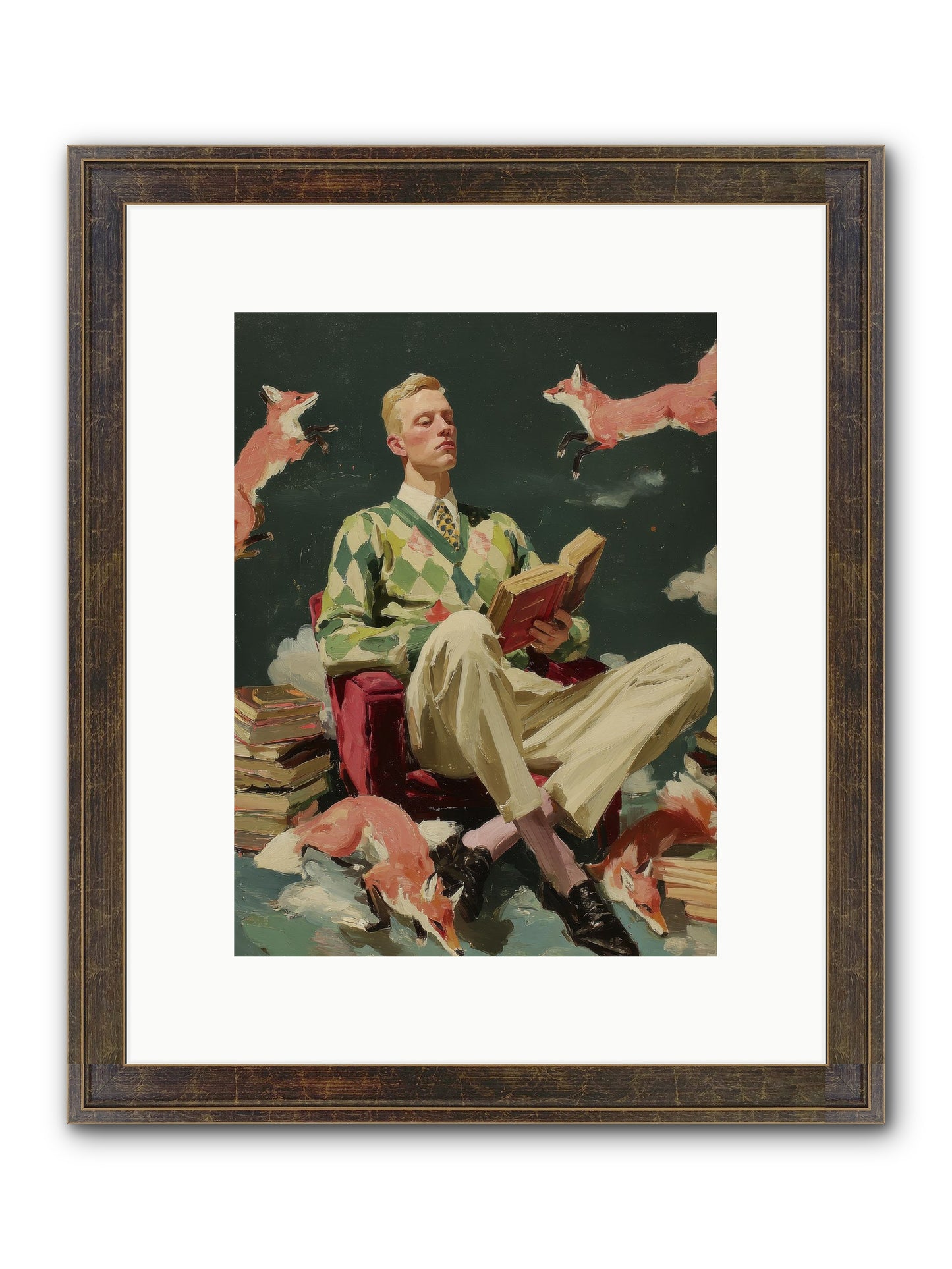 The Linen Salon Framed Print - Slimwoods Black/Gold 9x12