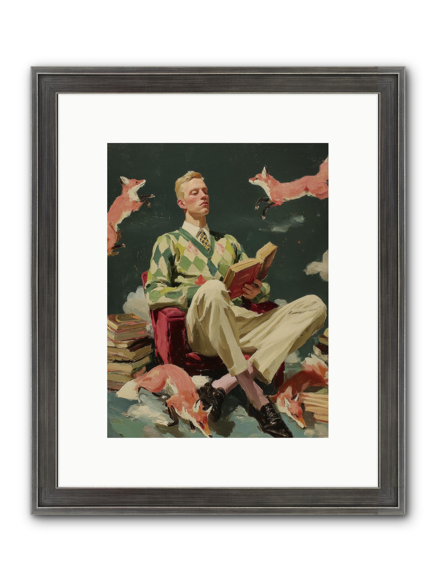 The Linen Salon Framed Print - Slimwoods Black/Silver 9x12