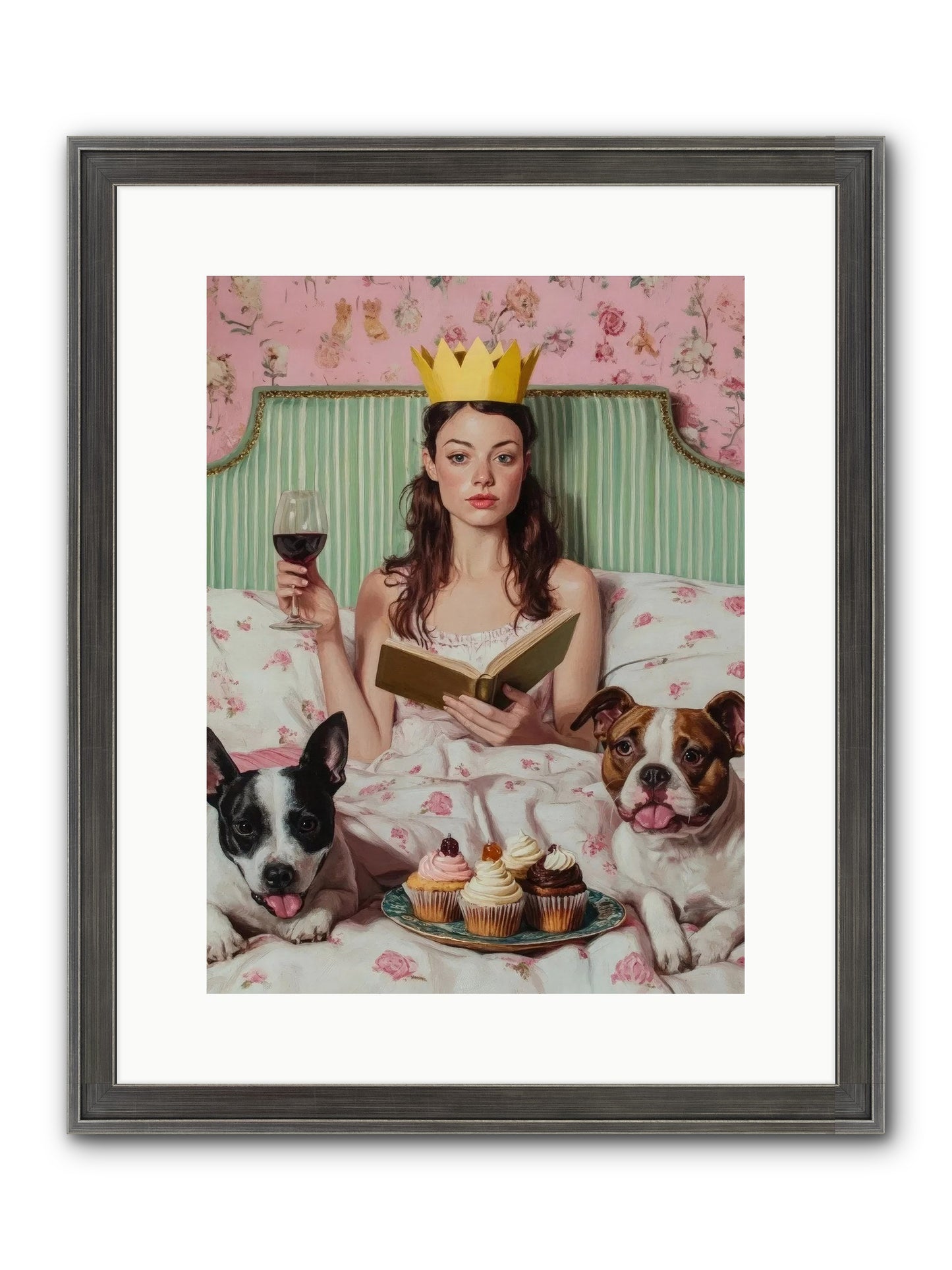 The Literary Feast Framed Print - Slimwoods Black/Silver 12x16