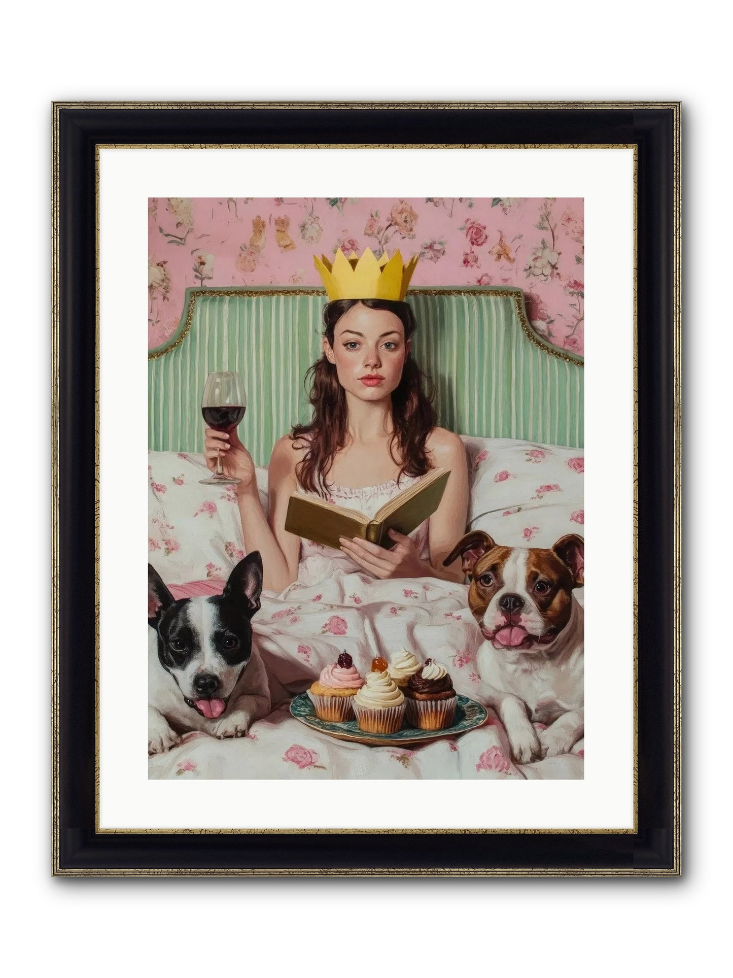 The Literary Feast Framed Print - Black & Gold 18x24