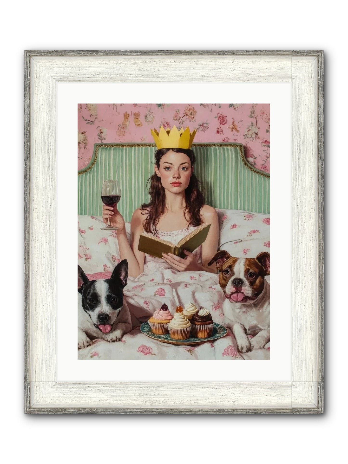 The Literary Feast Framed Print - Driftwood White 18x24