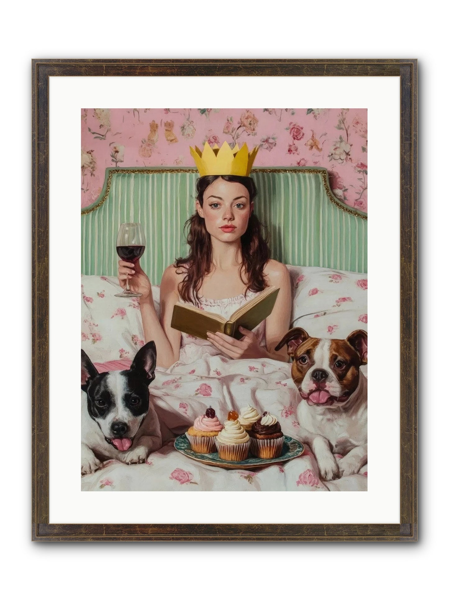The Literary Feast Framed Print - Slimwoods Black/Gold 18x24