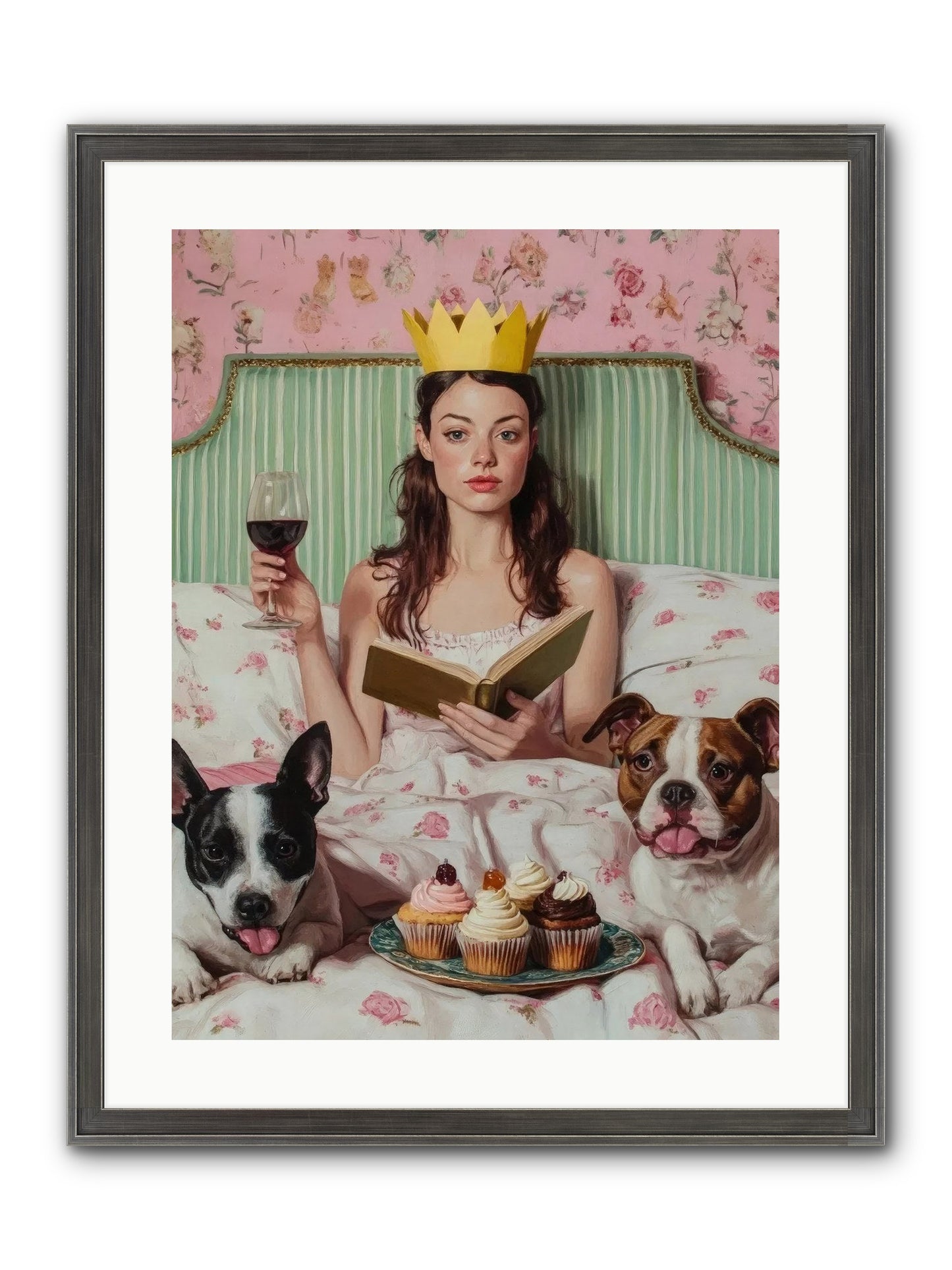 The Literary Feast Framed Print - Slimwoods Black/Silver 18x24