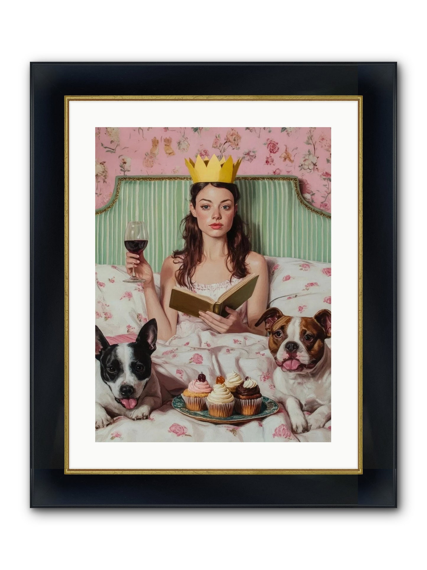 The Literary Feast Framed Print - Wide Black w/Gold 18x24