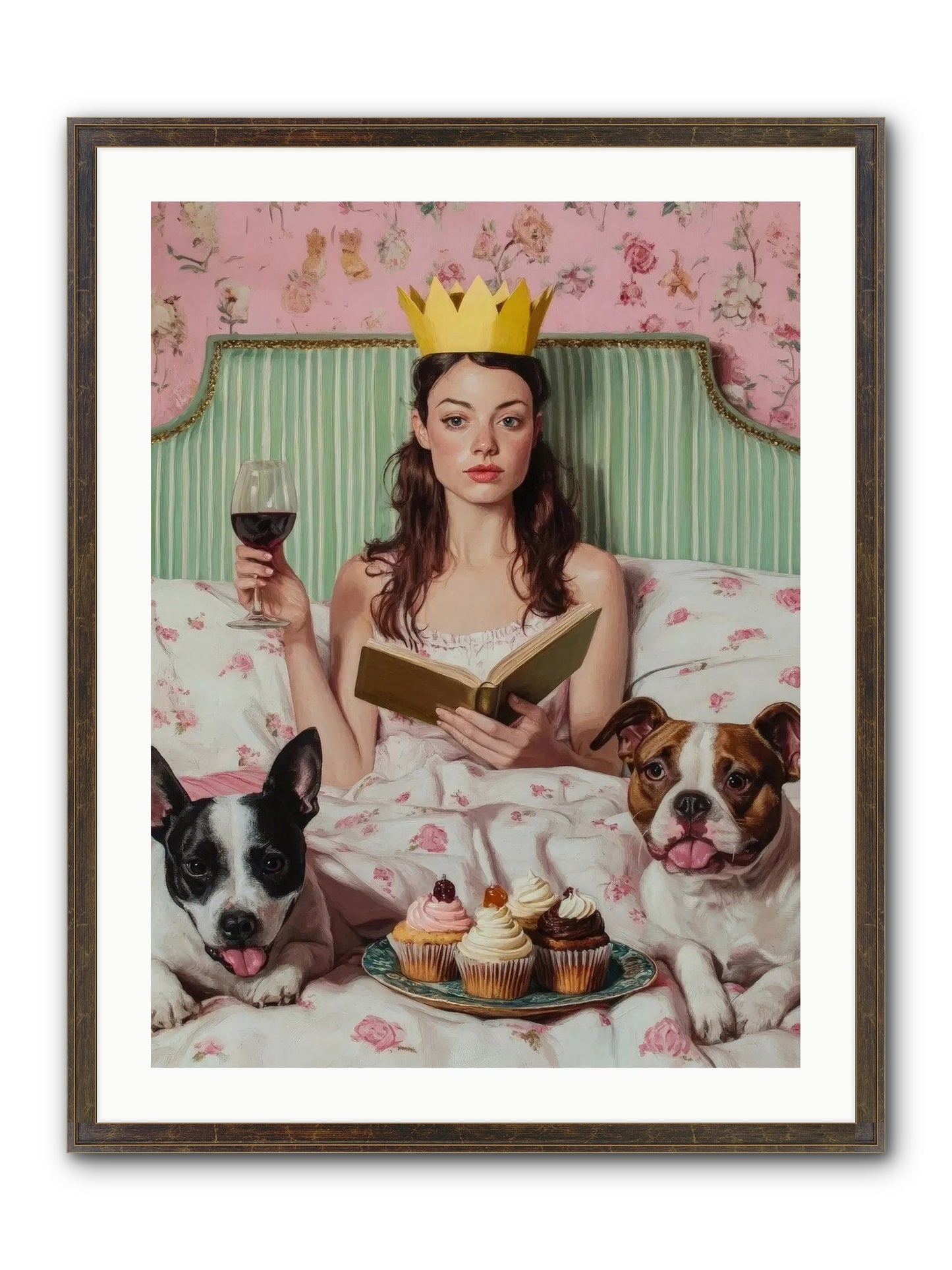 The Literary Feast Framed Print - Slimwoods Black/Gold 24x32