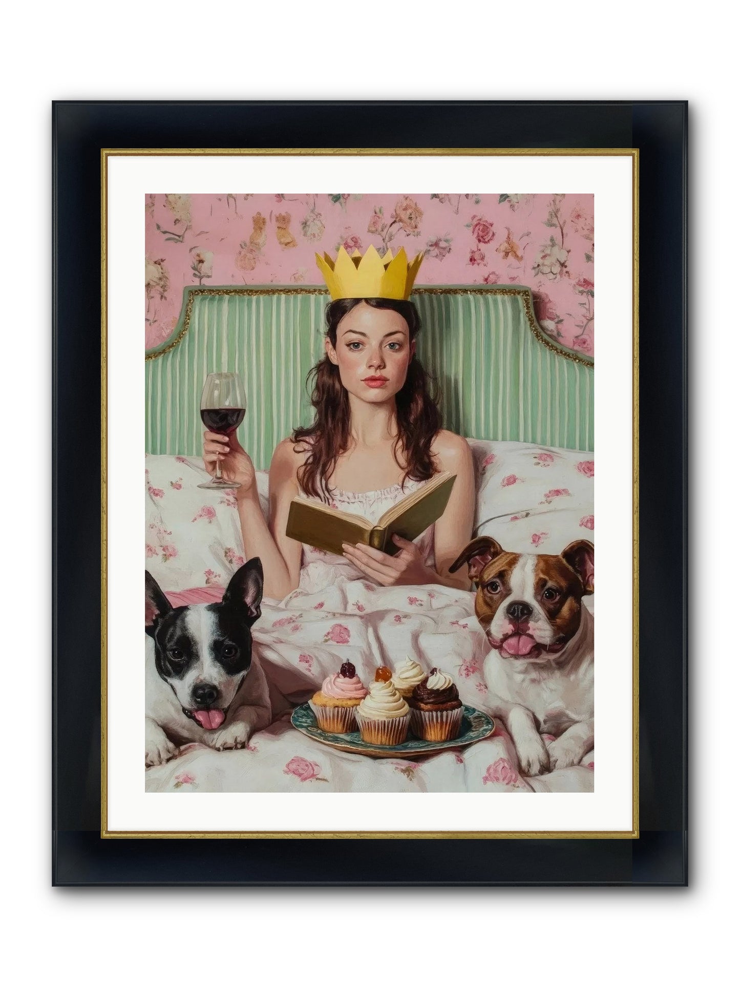 The Literary Feast Framed Print - Wide Black w/Gold 24x32