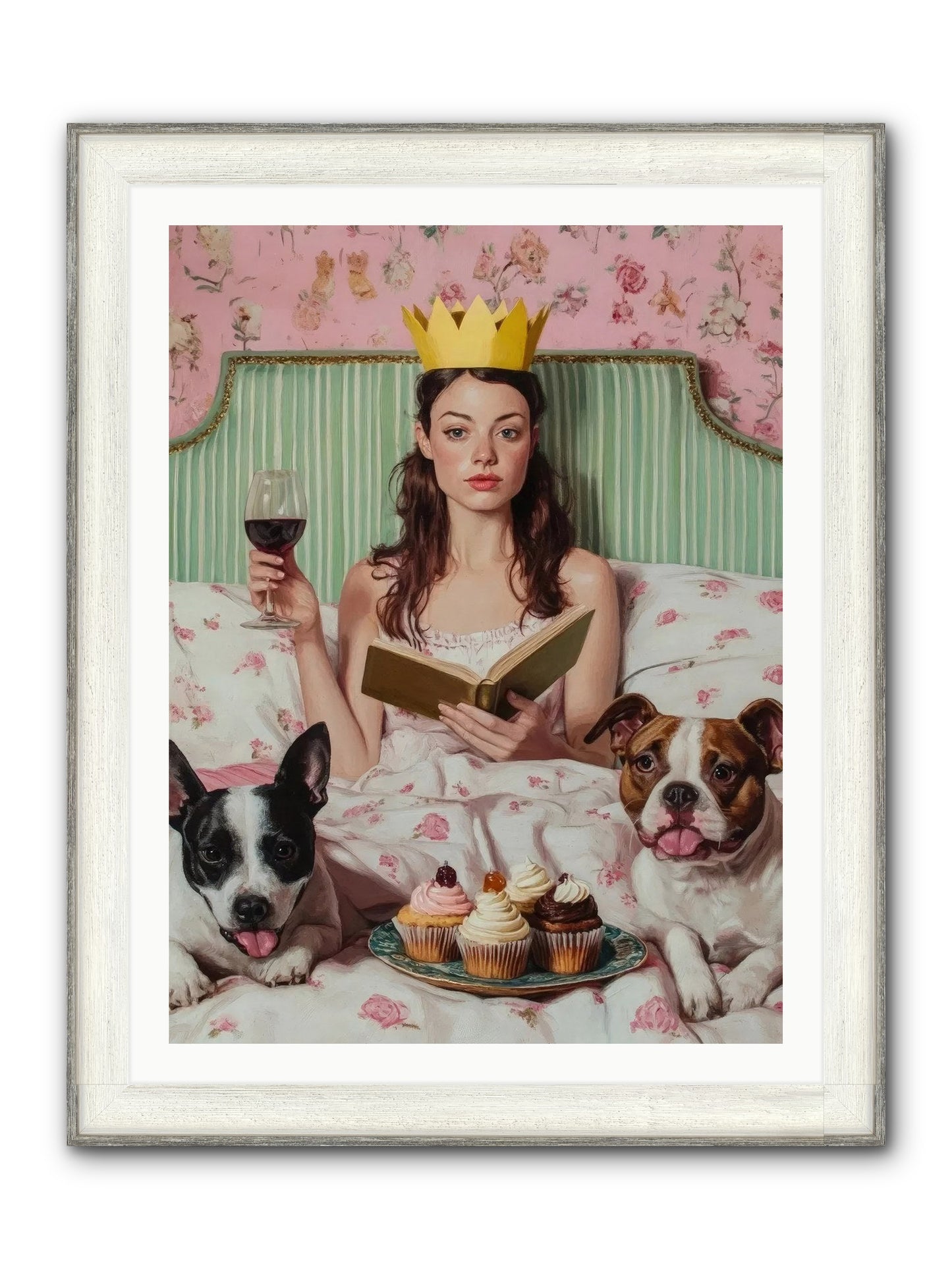 The Literary Feast Framed Print - Driftwood White 30x40