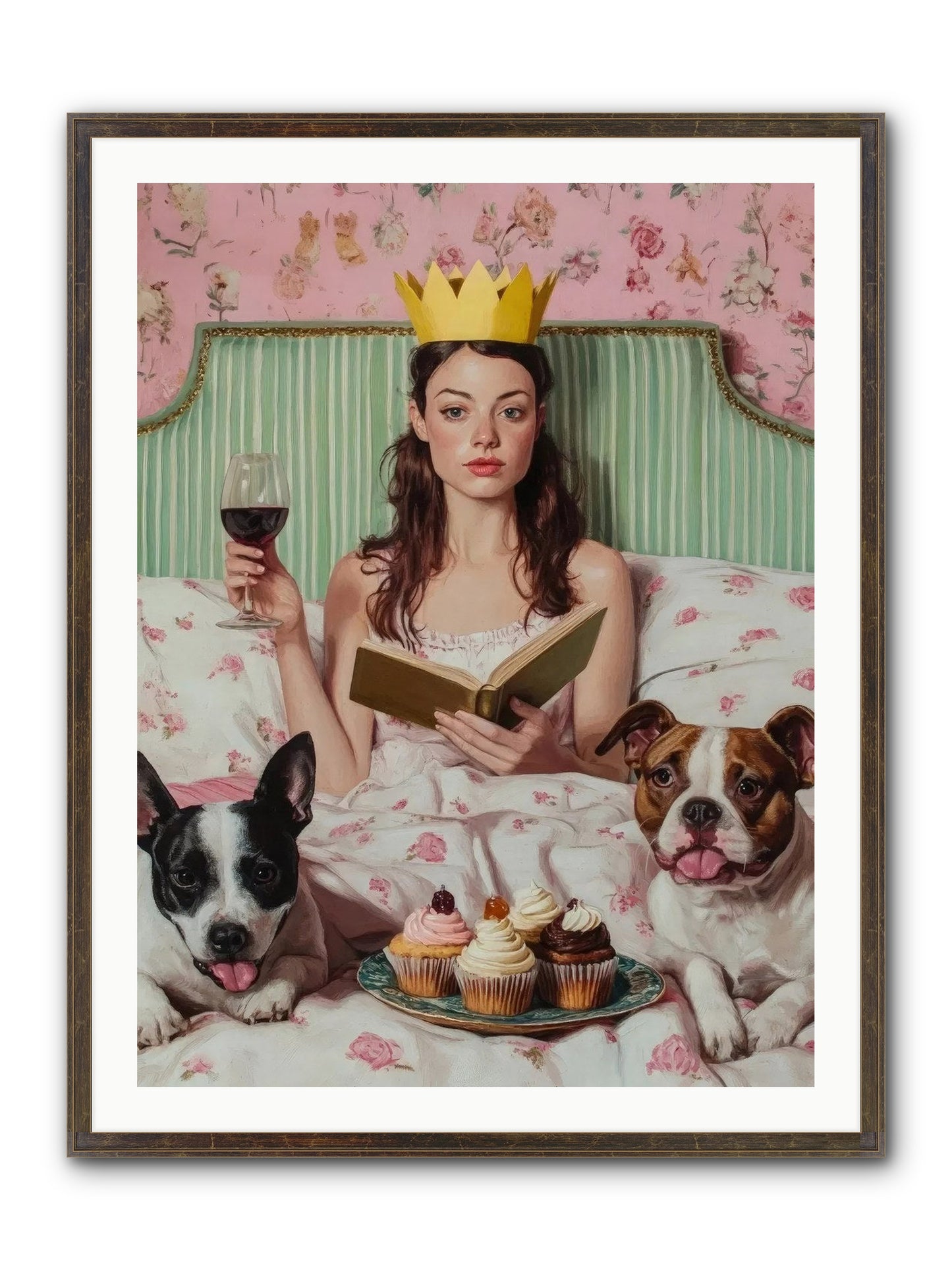 The Literary Feast Framed Print - Slimwoods Black/Gold 30x40